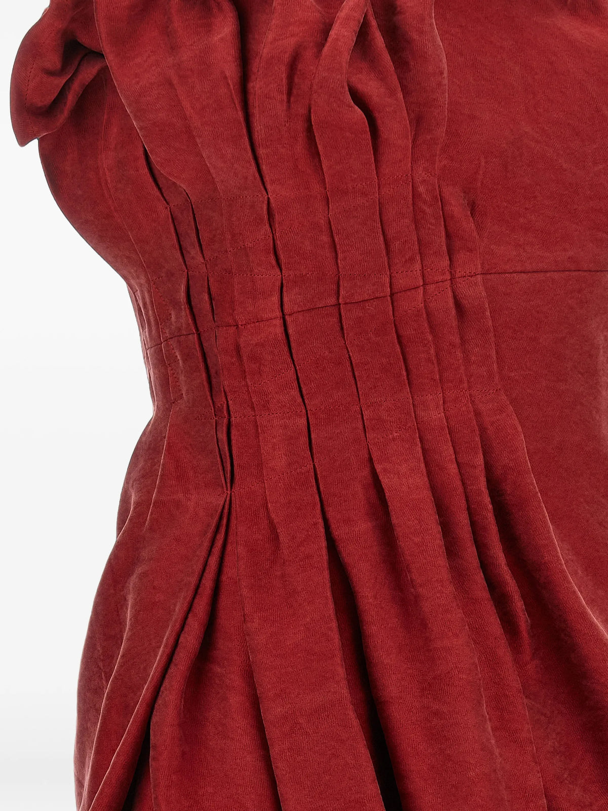 pleated asymmetrical mini dress