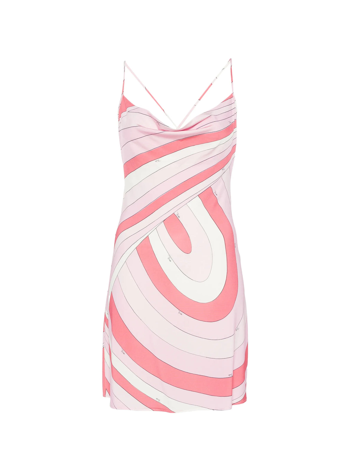 cowl-neck mini dress