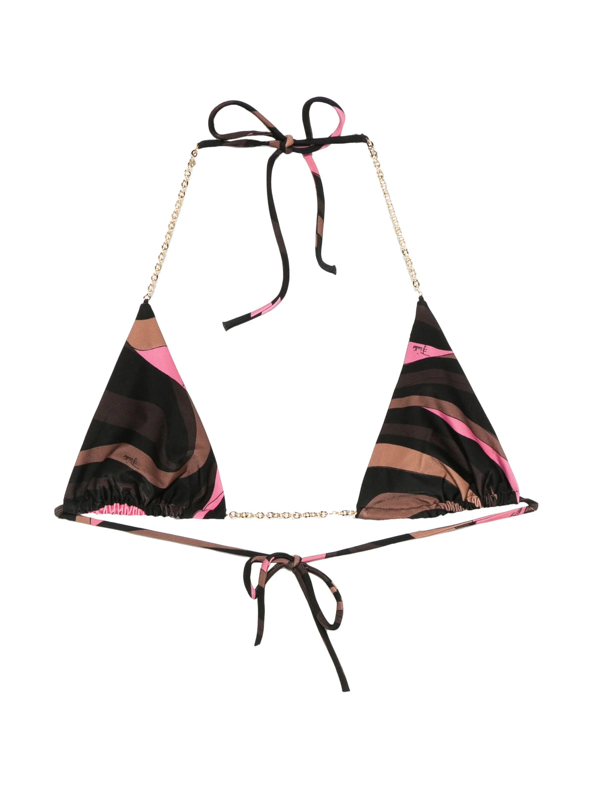Marmo-Print bikini top