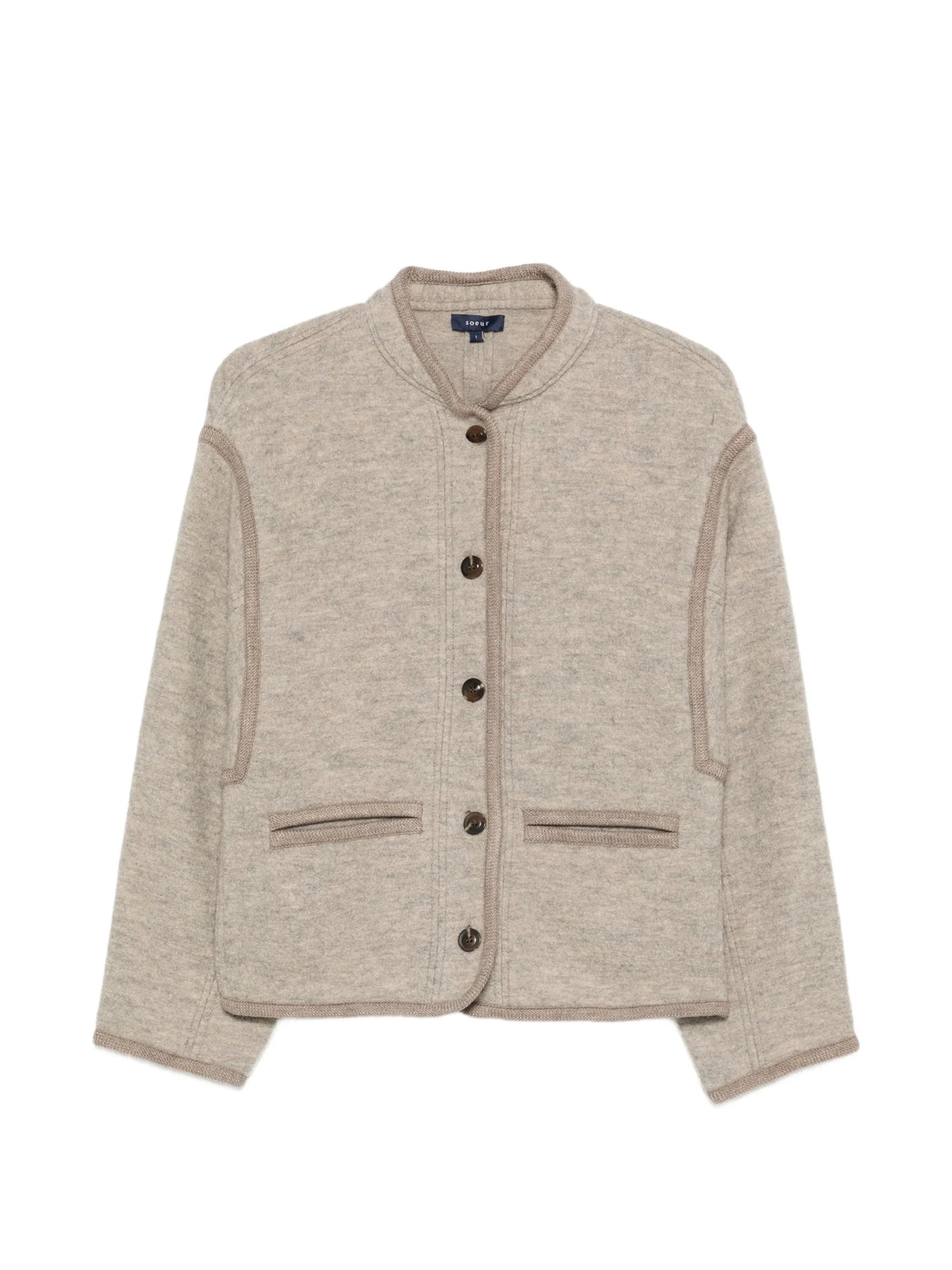 Olympe button-up wool jacket