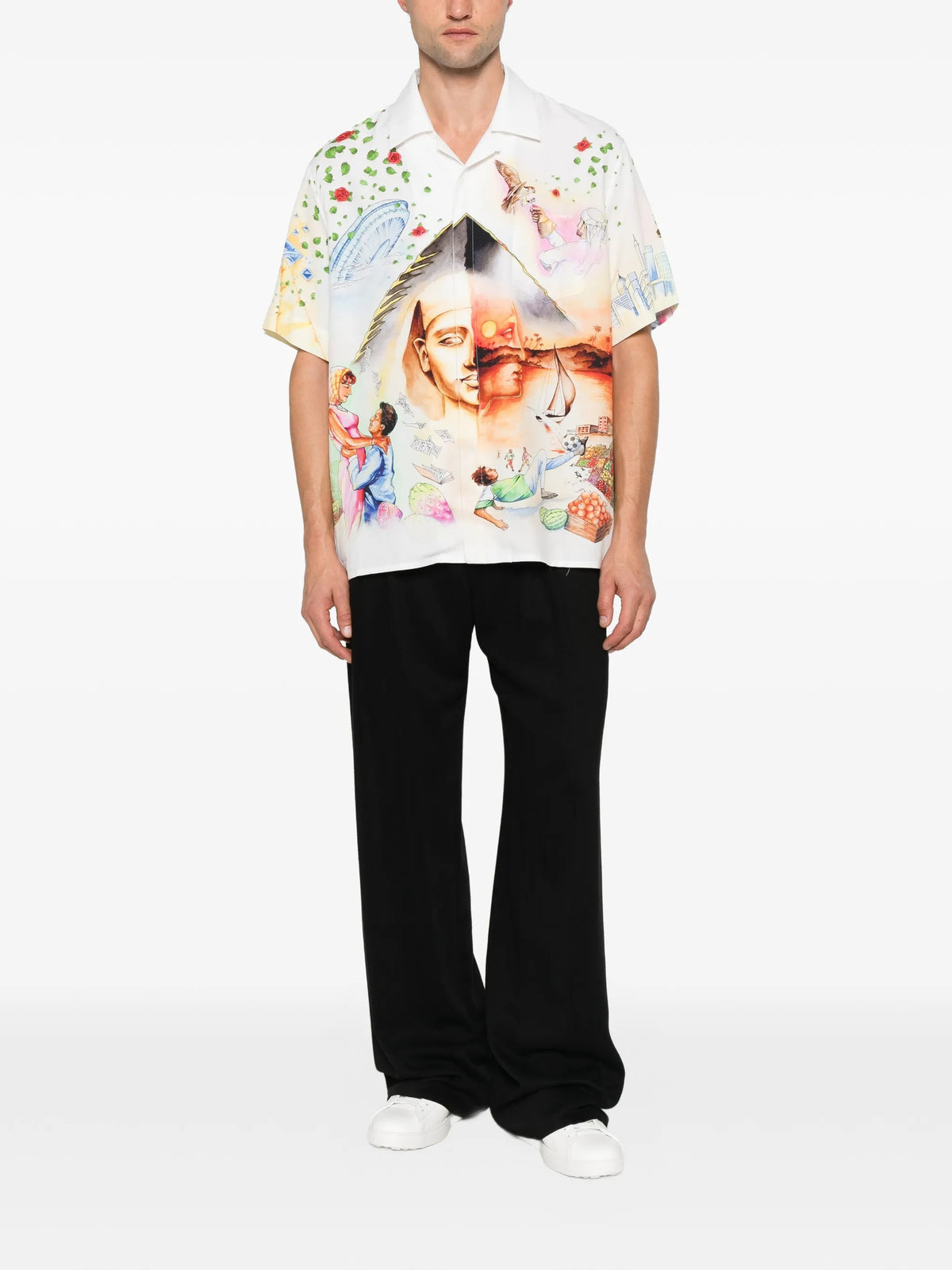 short-sleeve buttoned shirt