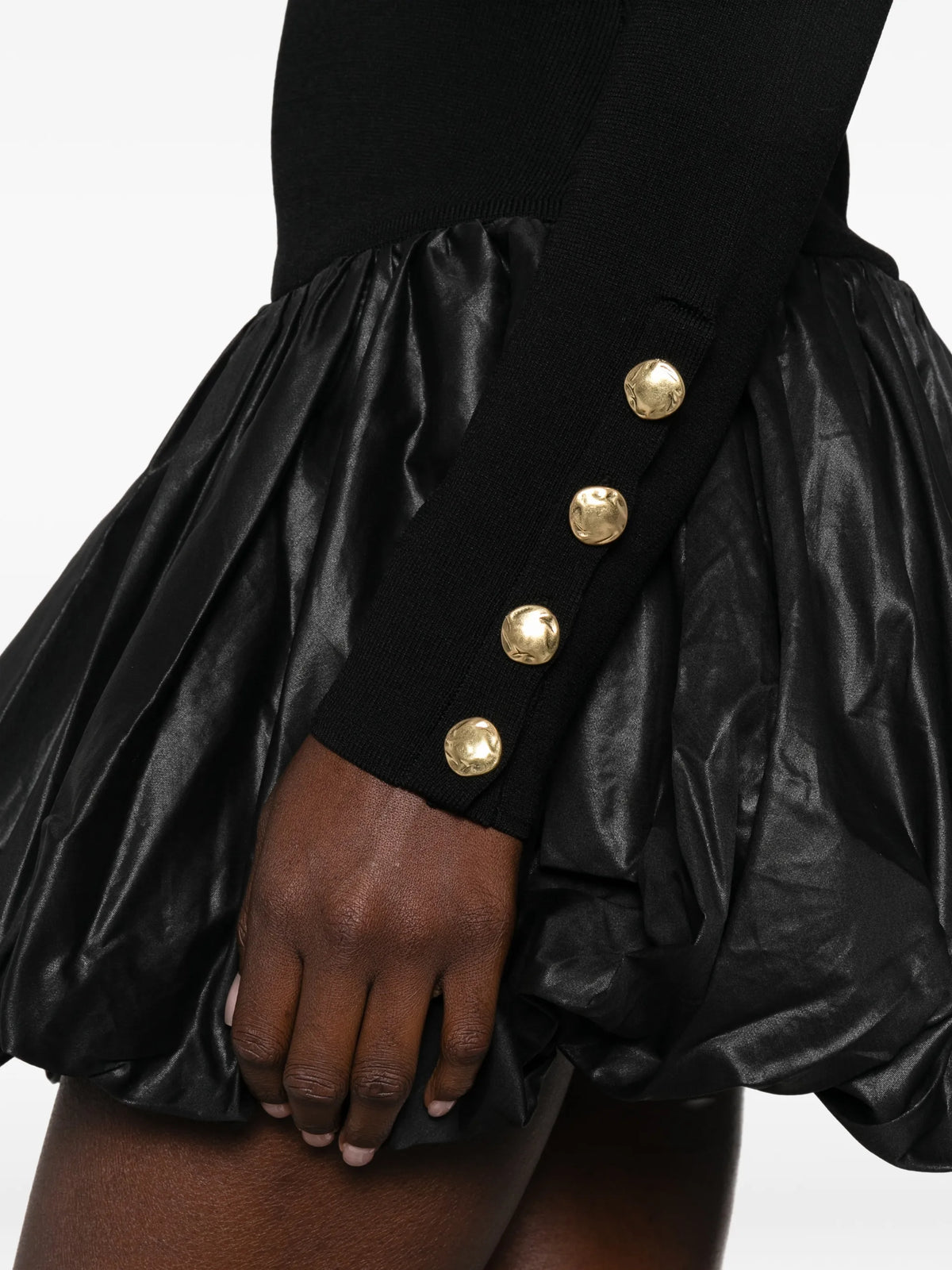 Elodi button-embellished bubble-hem mini dress