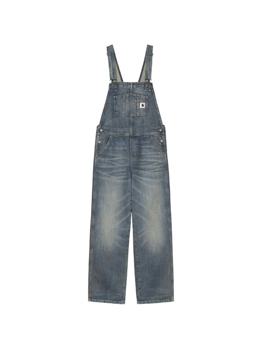 faded-effect dungarees