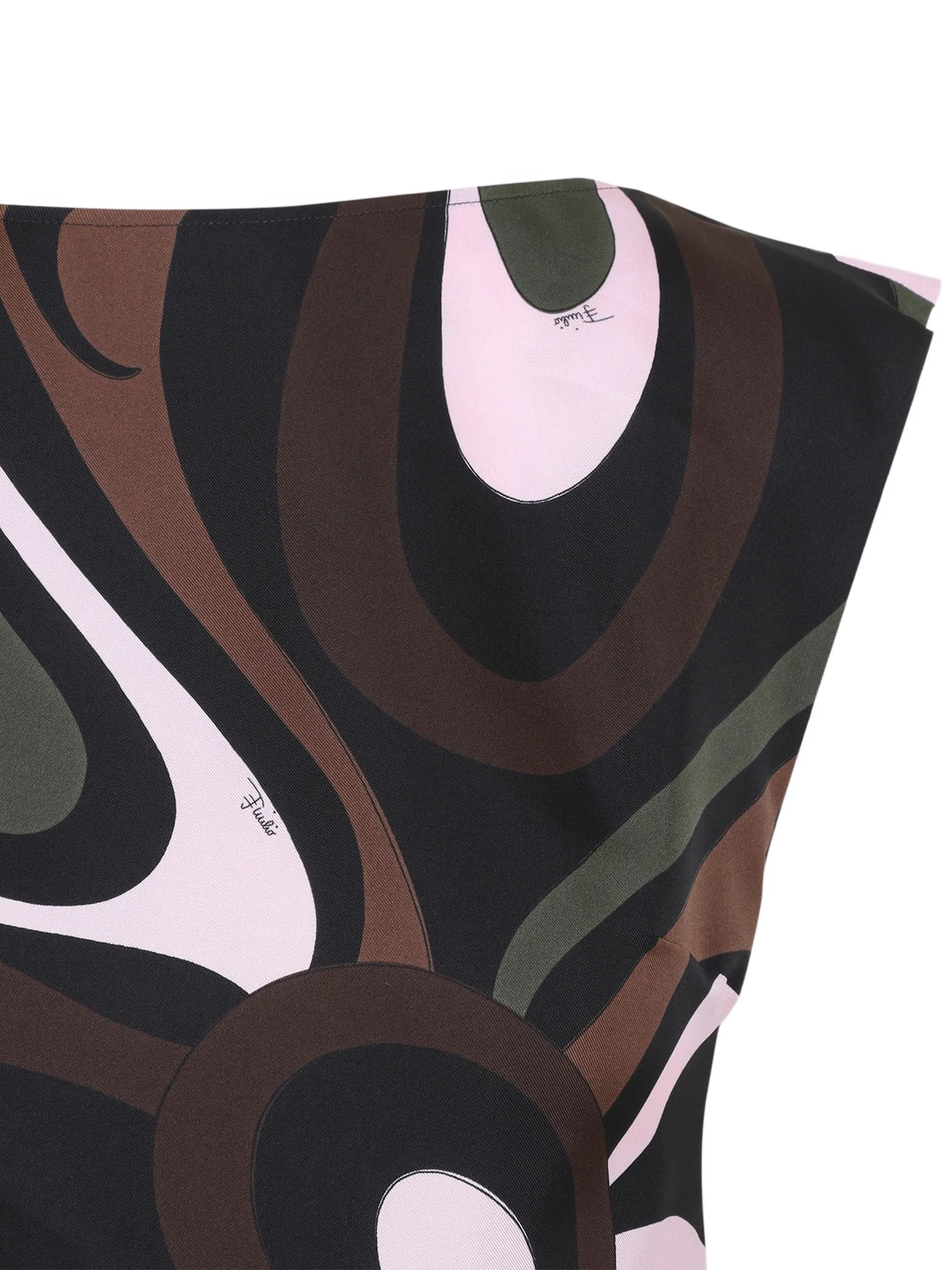 abstract-print silk blouse