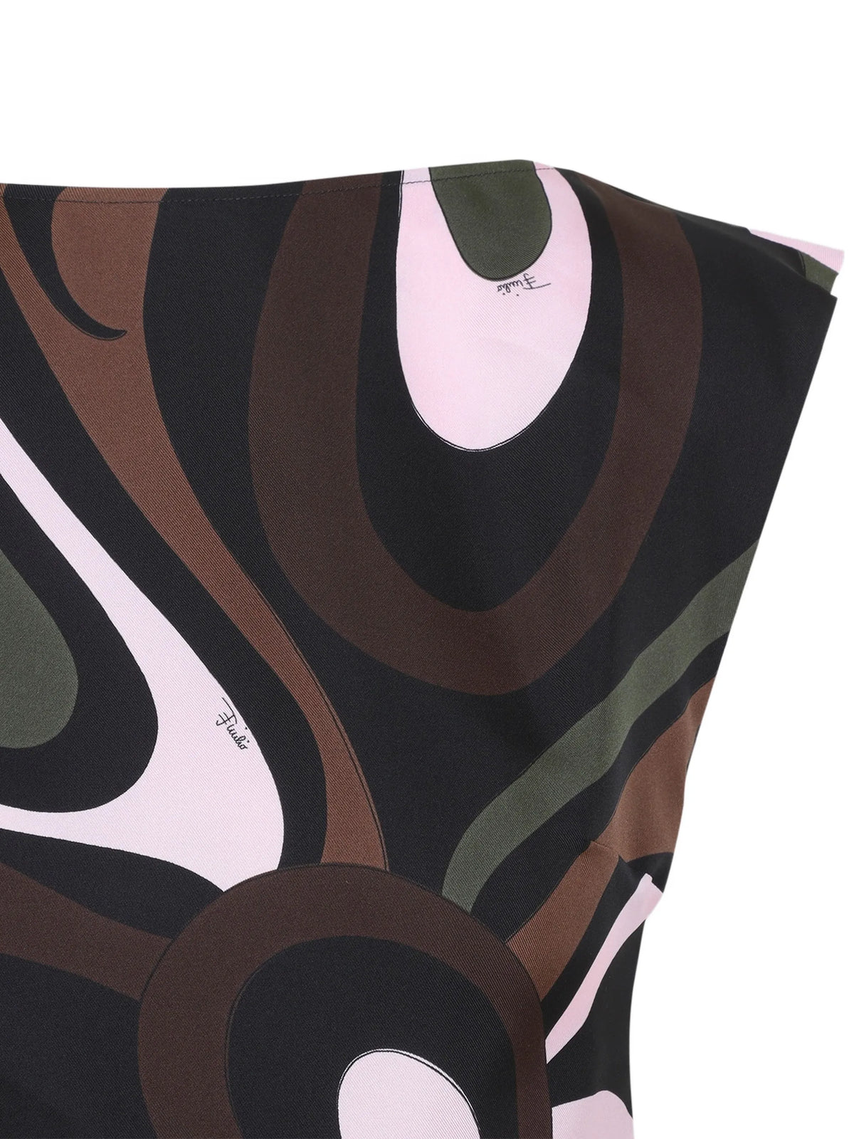 abstract-print silk blouse
