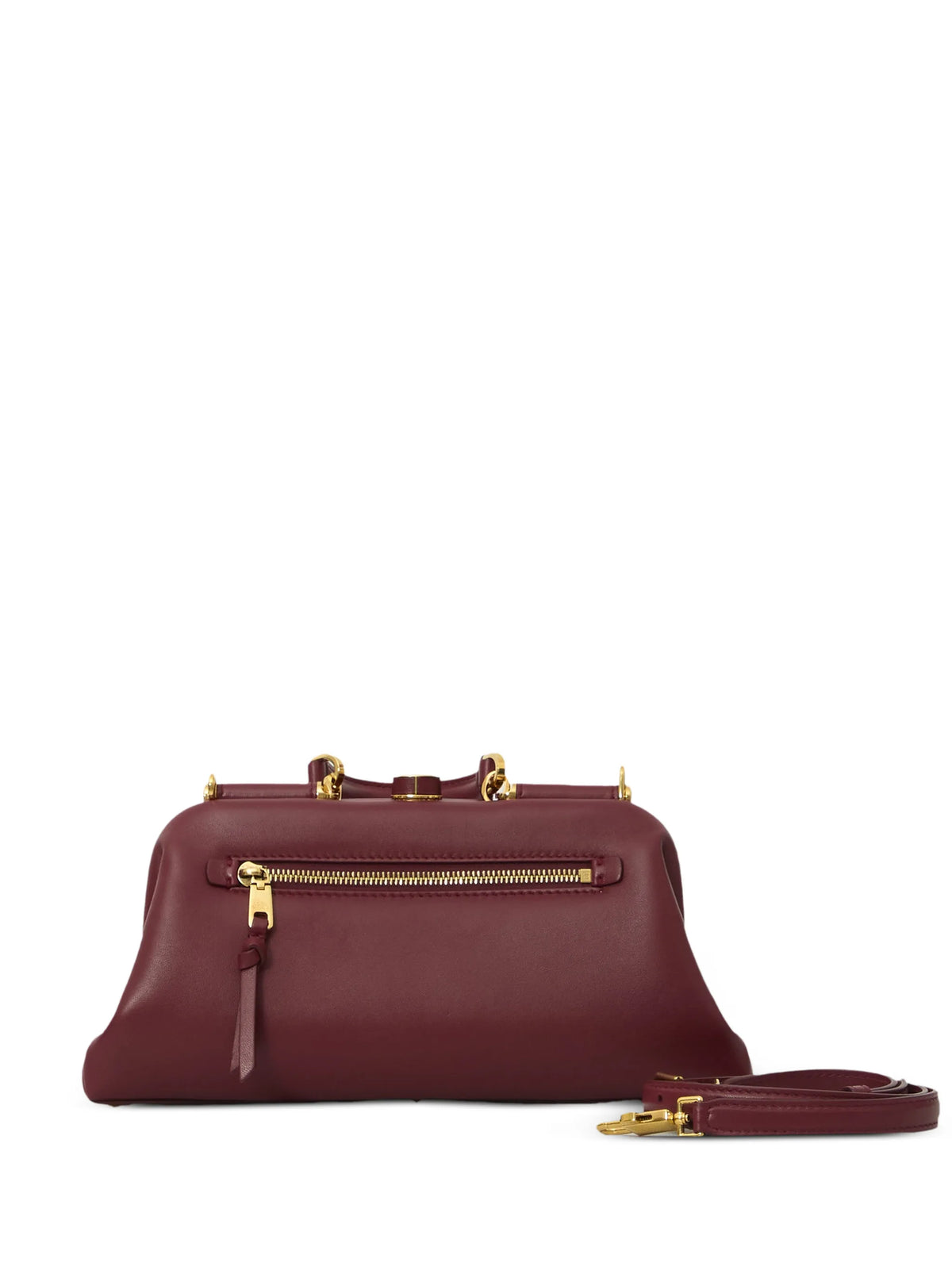 logo-print leather shoulder bag
