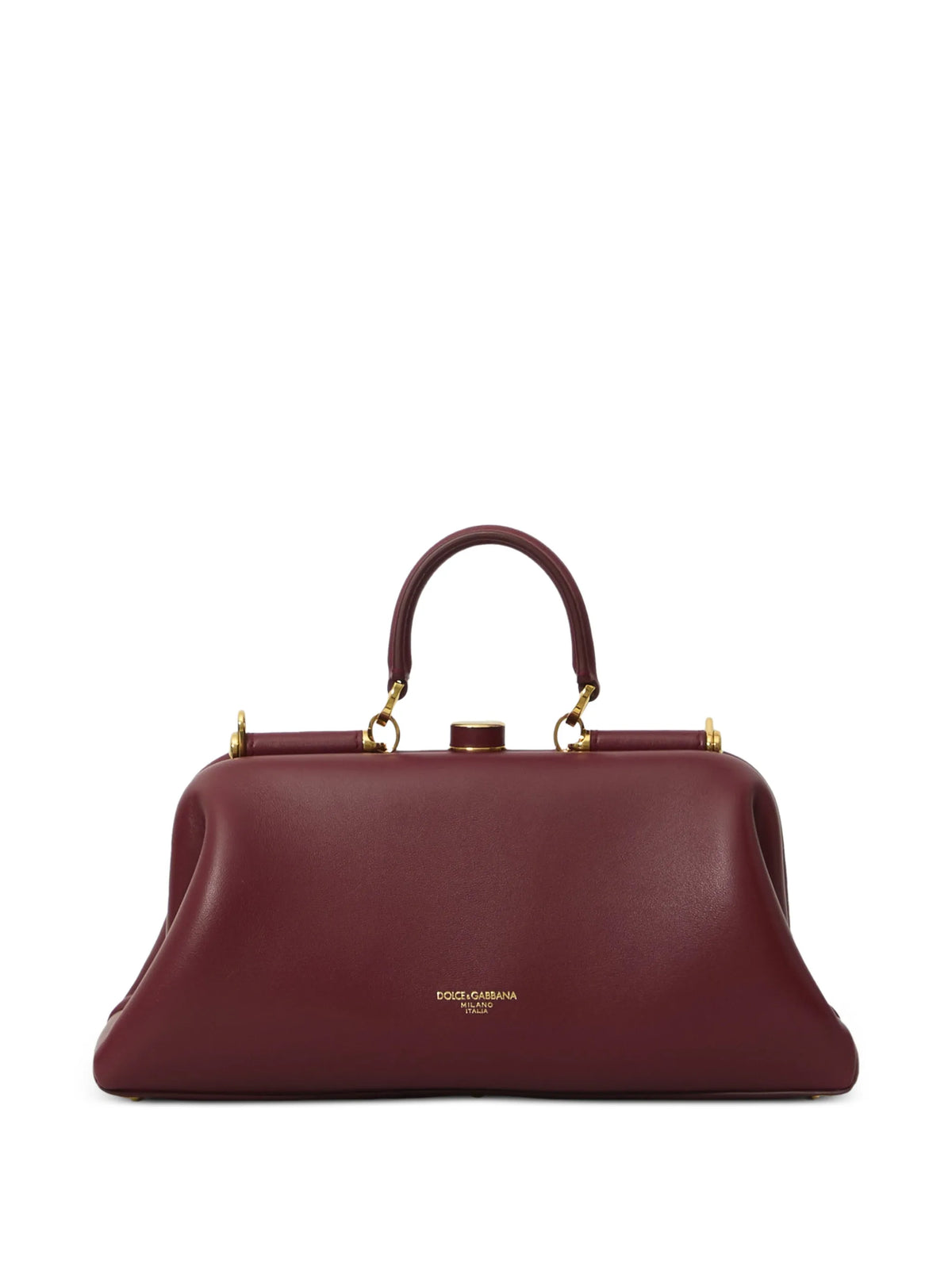 logo-print leather shoulder bag