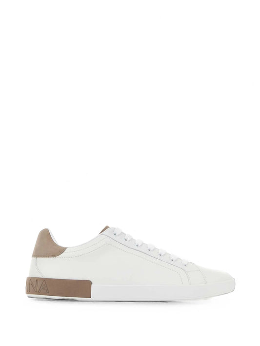 logo-embossed panelled sneakers