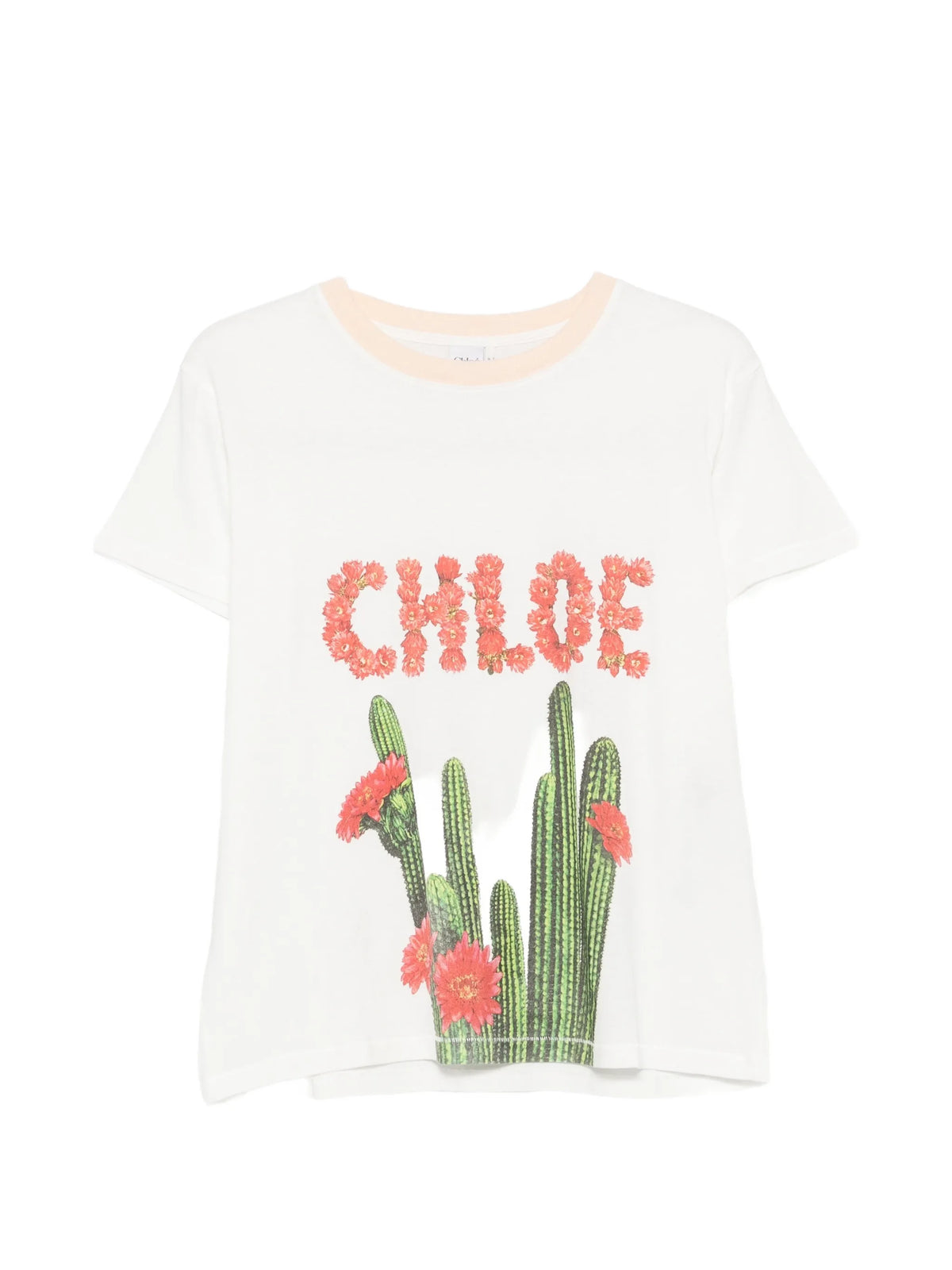 cactus-print T-shirt
