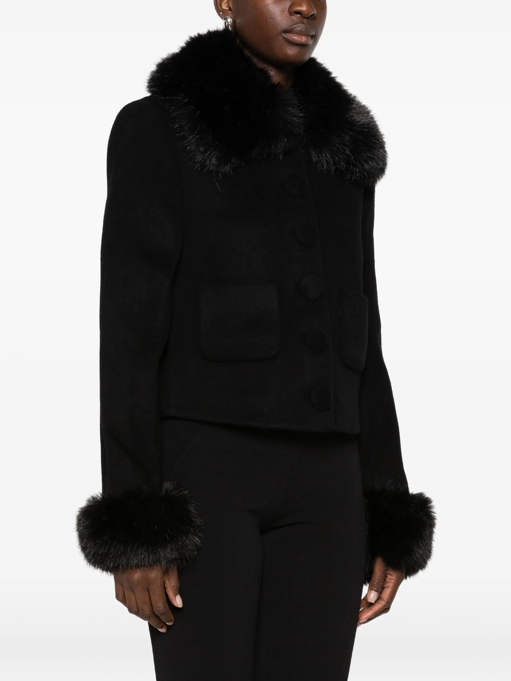 faux-fur trim jacket