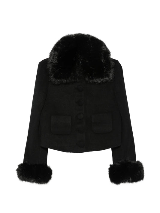 faux-fur trim jacket