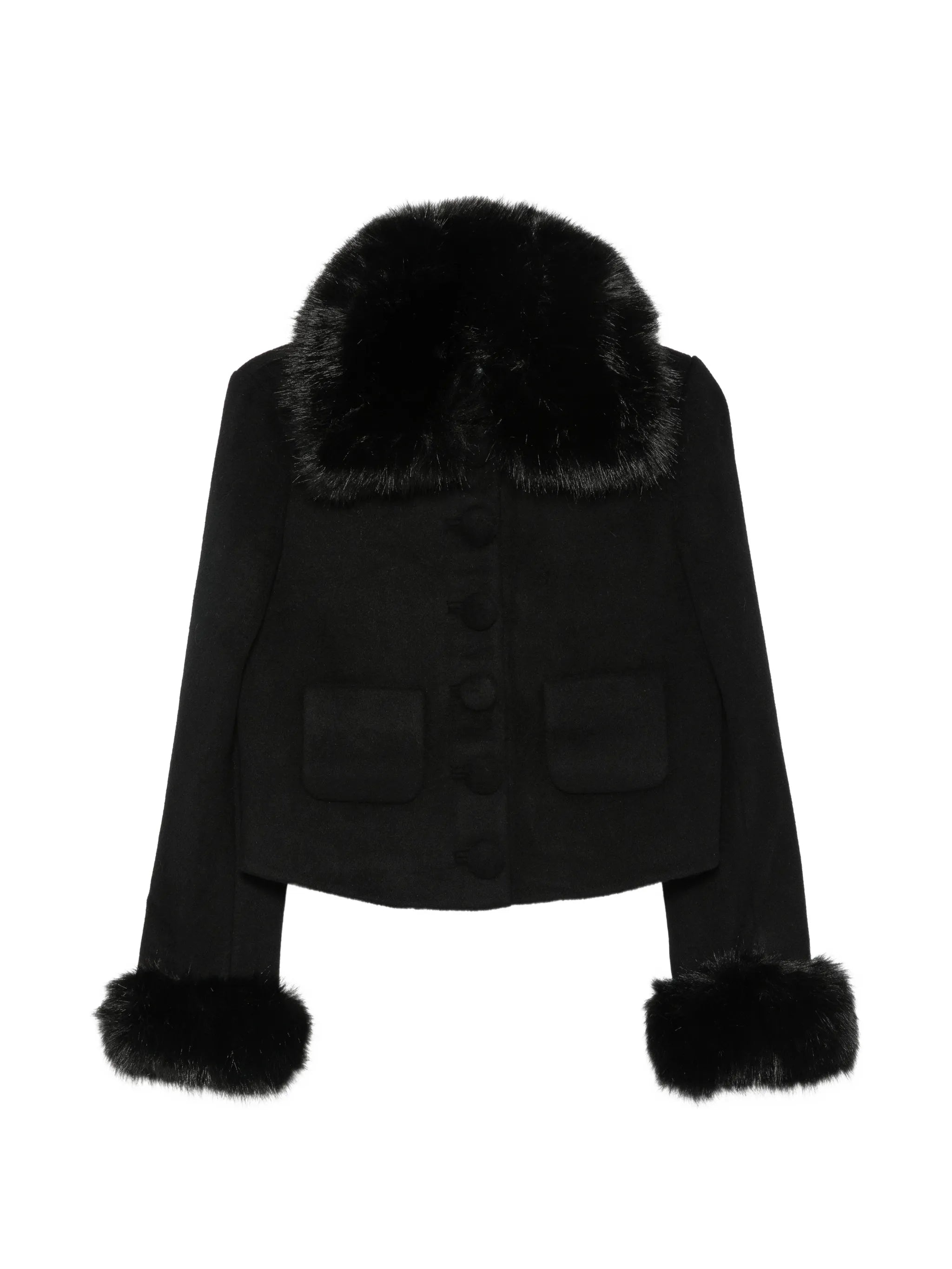 faux-fur trim jacket