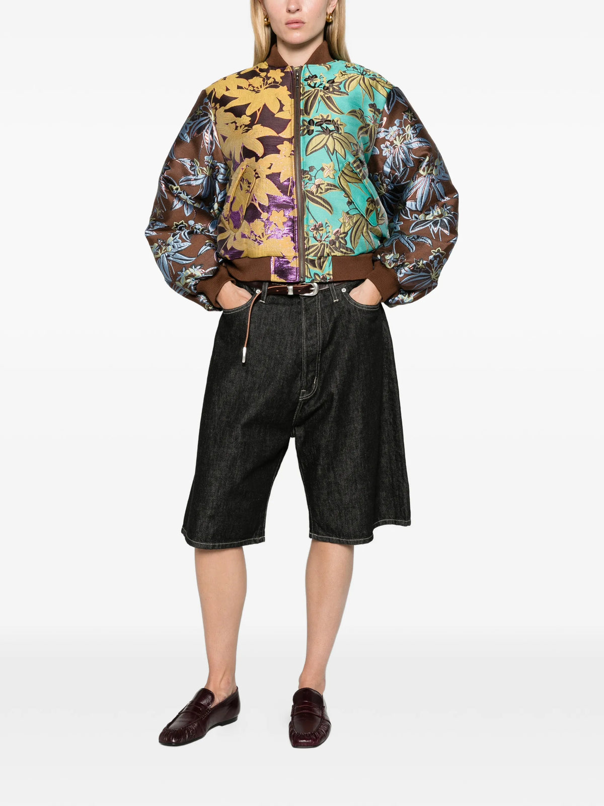Bodie jacquard bomber jacket