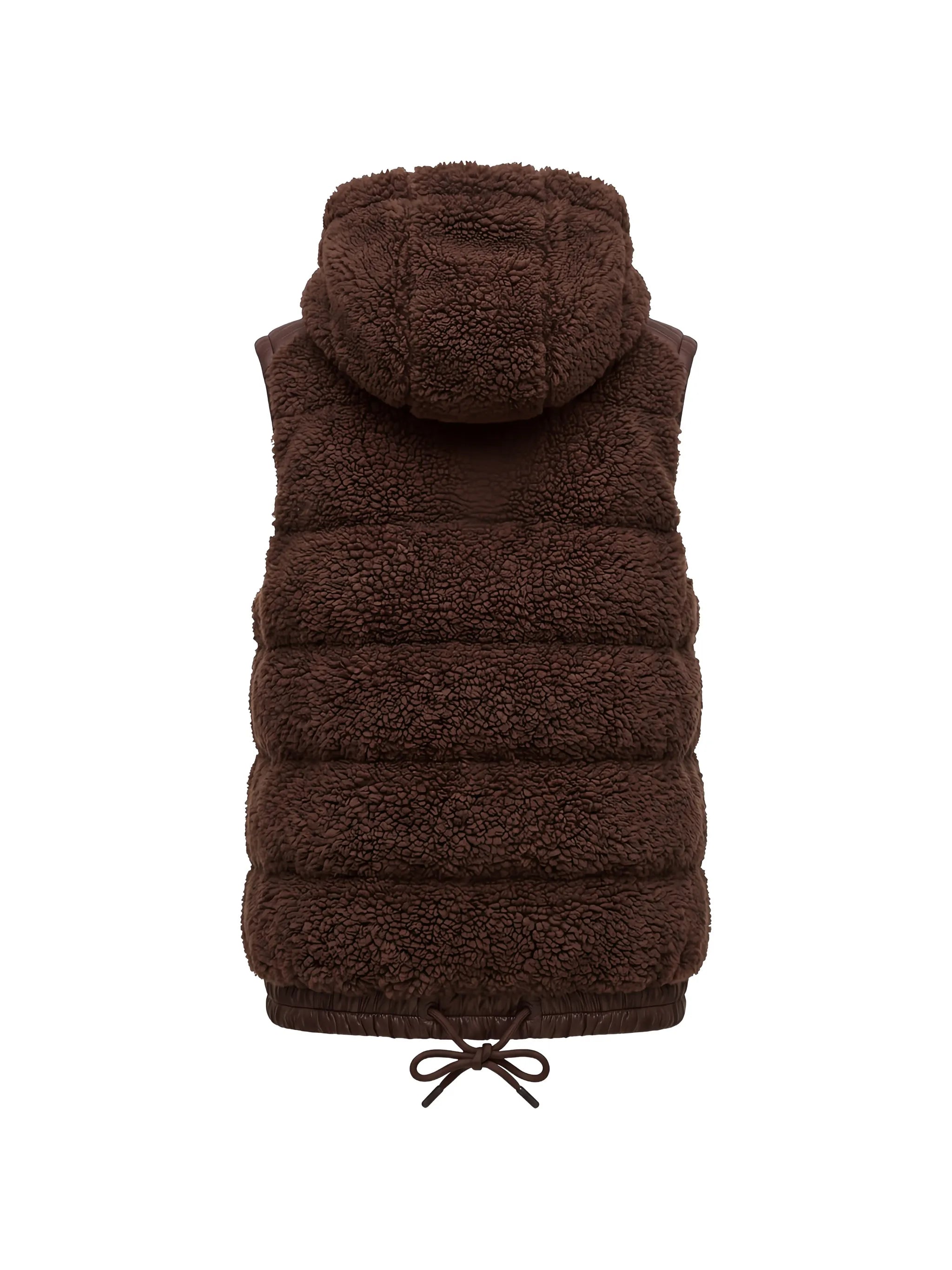 logo-patch hooded gilet
