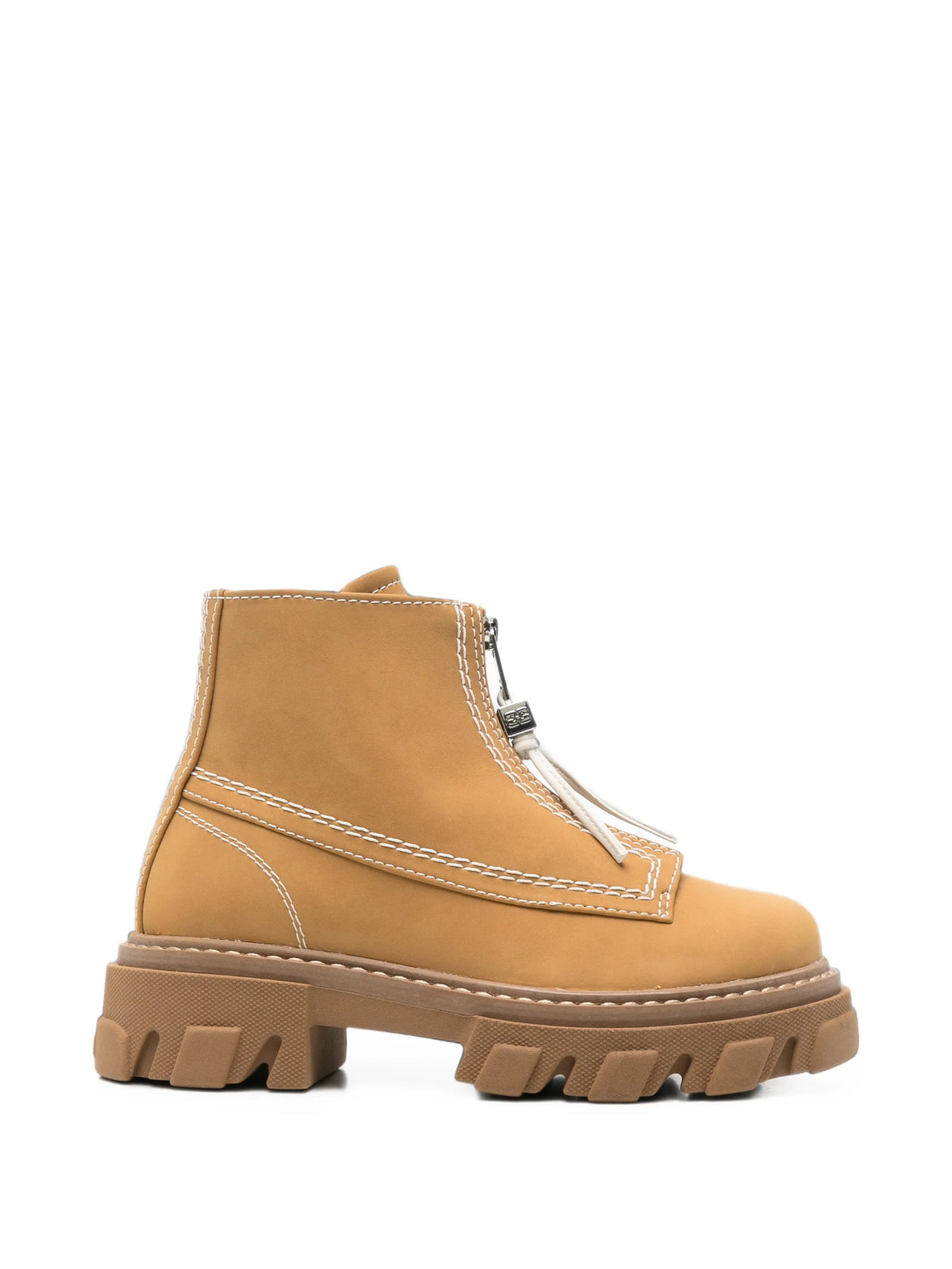 cleated zip ankle boots