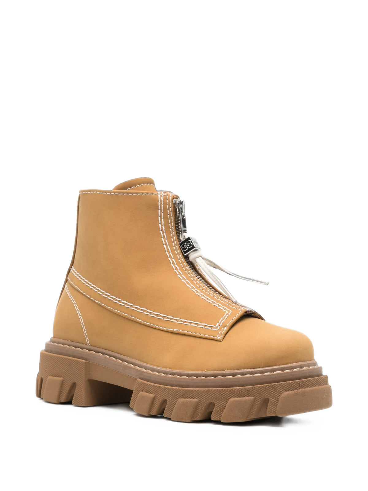cleated zip ankle boots