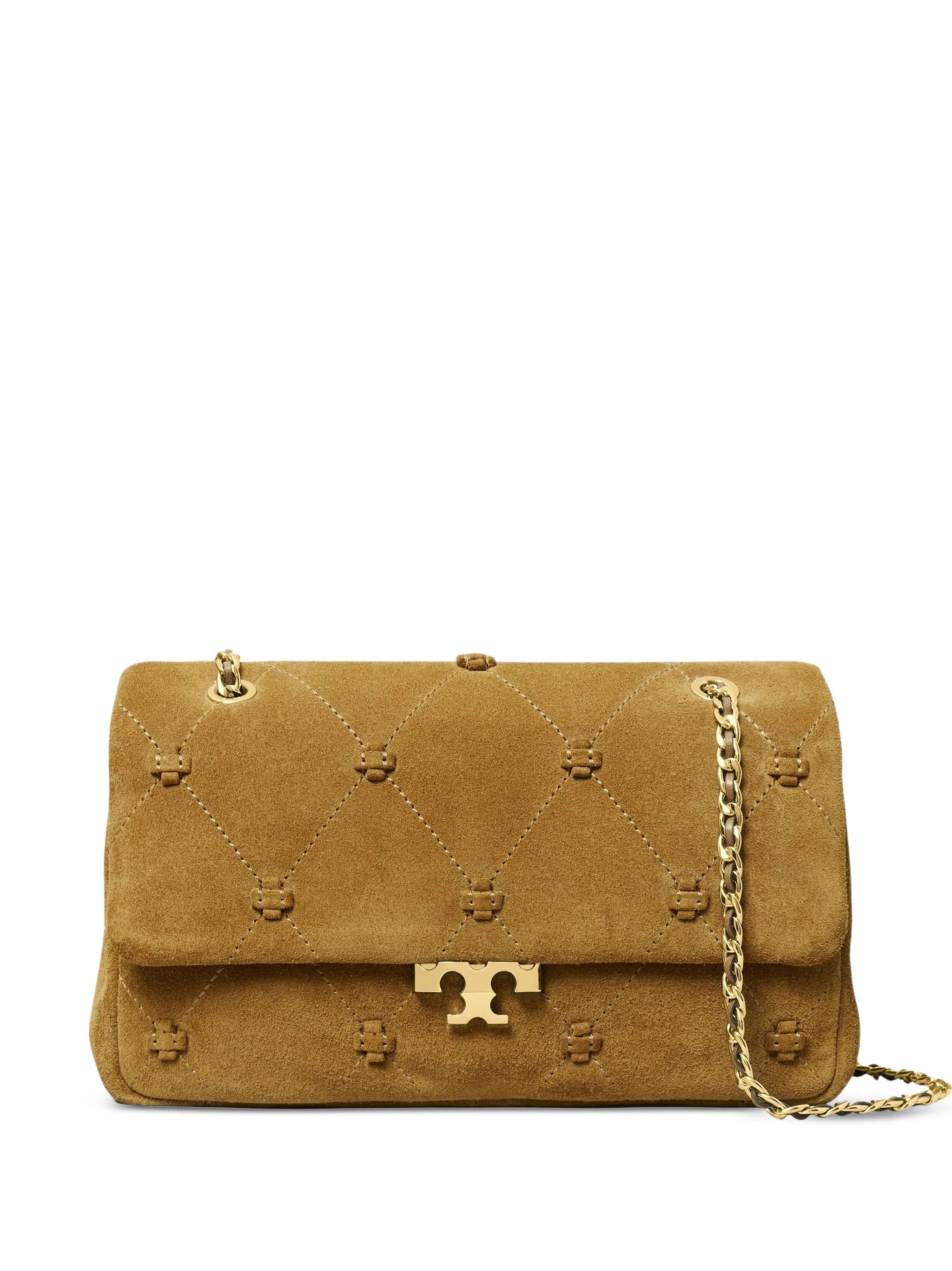 small Bunny Knot suede shoulder bag