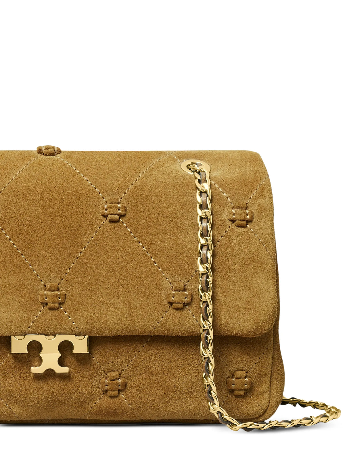 small Bunny Knot suede shoulder bag