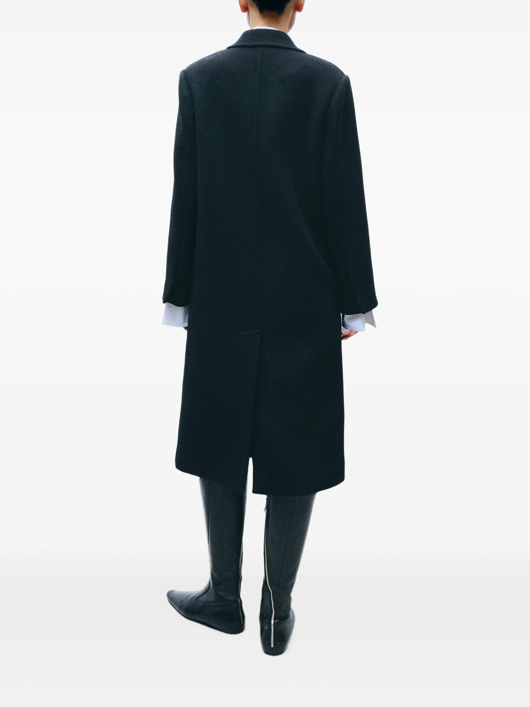 double-breasted wool coat