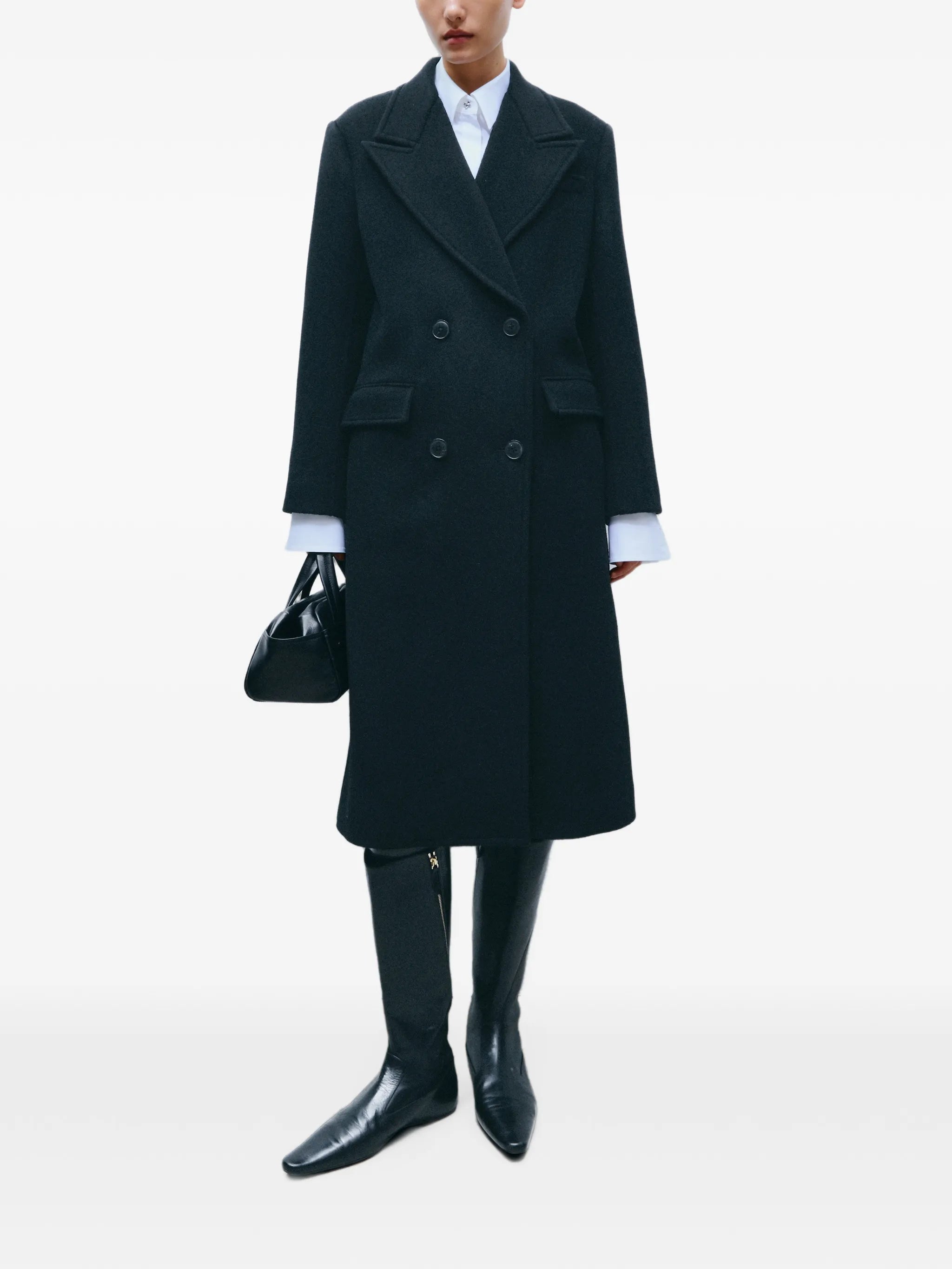 double-breasted wool coat