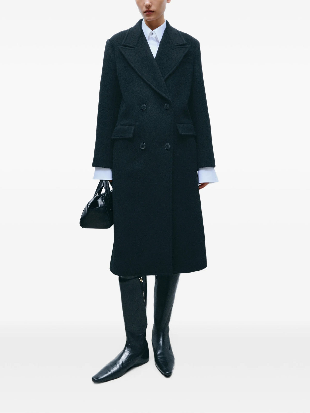 double-breasted wool coat