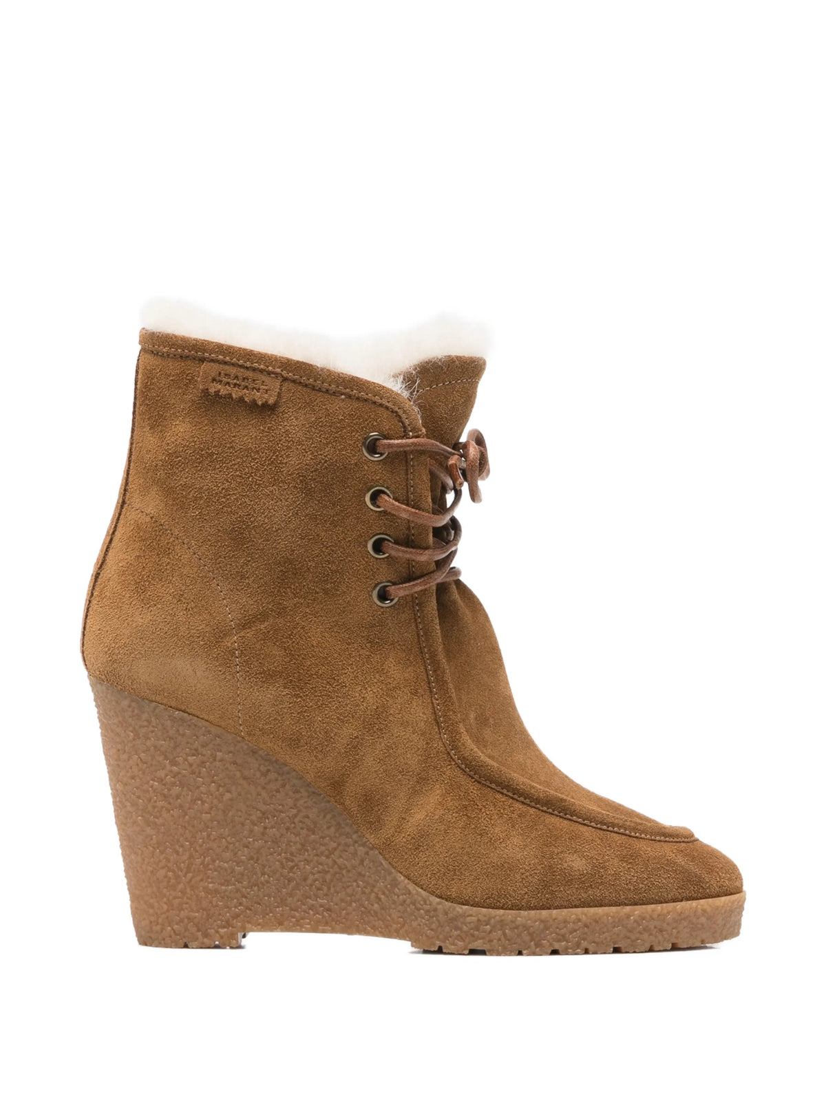 Cylia lace-up wedge ankle boots