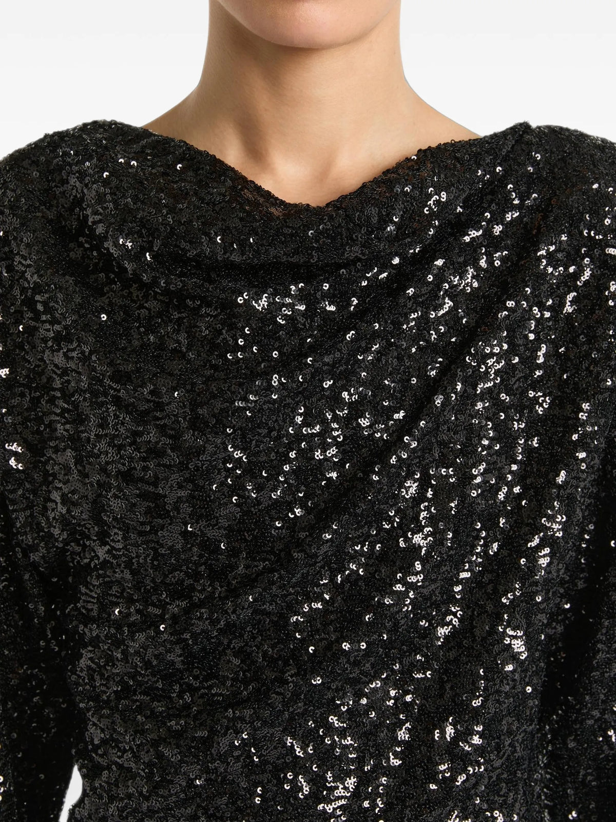 sequinned top with bow