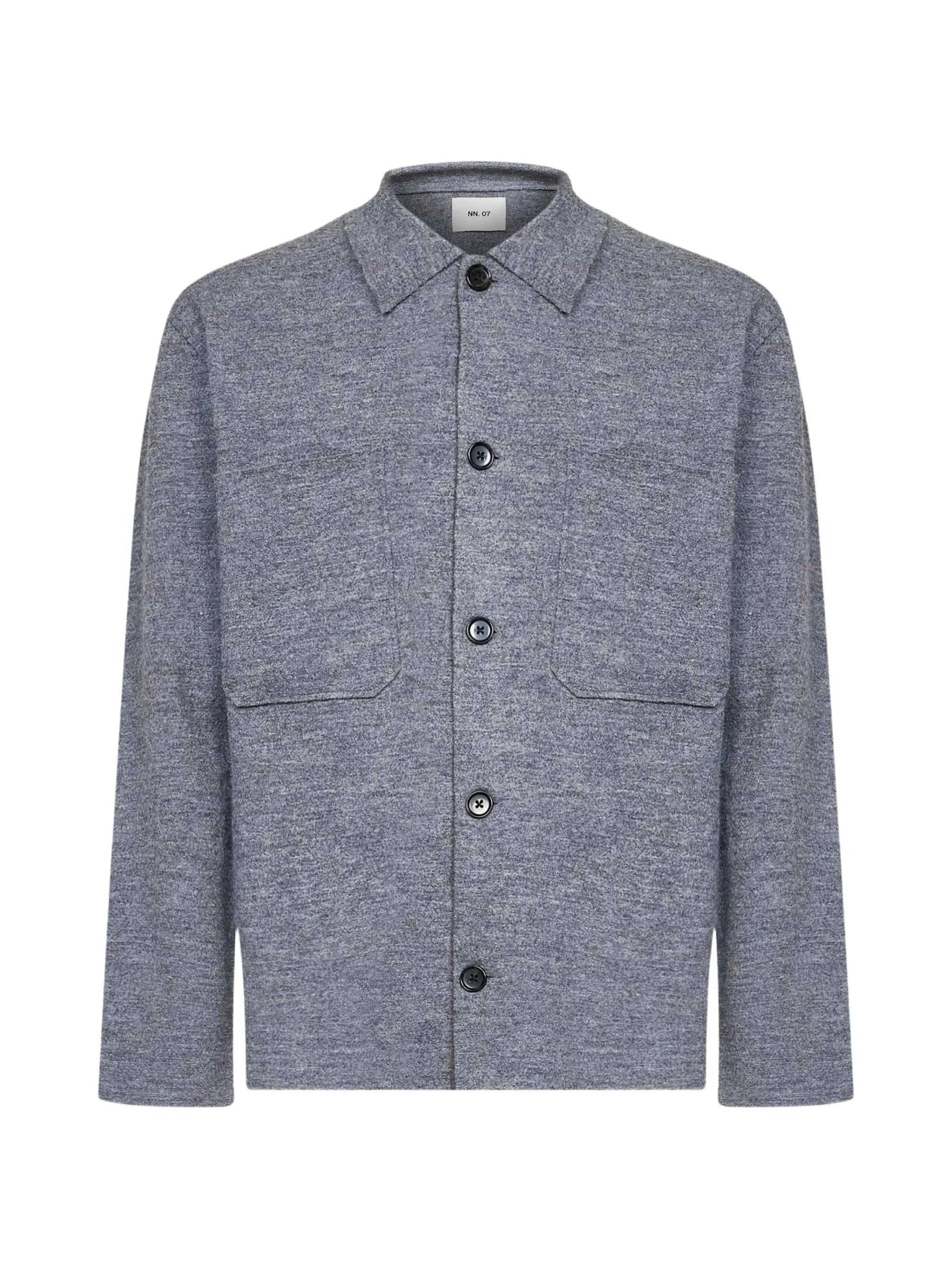 button-up wool sweater