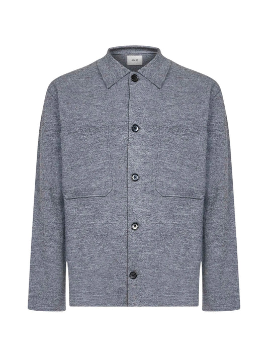 button-up wool sweater
