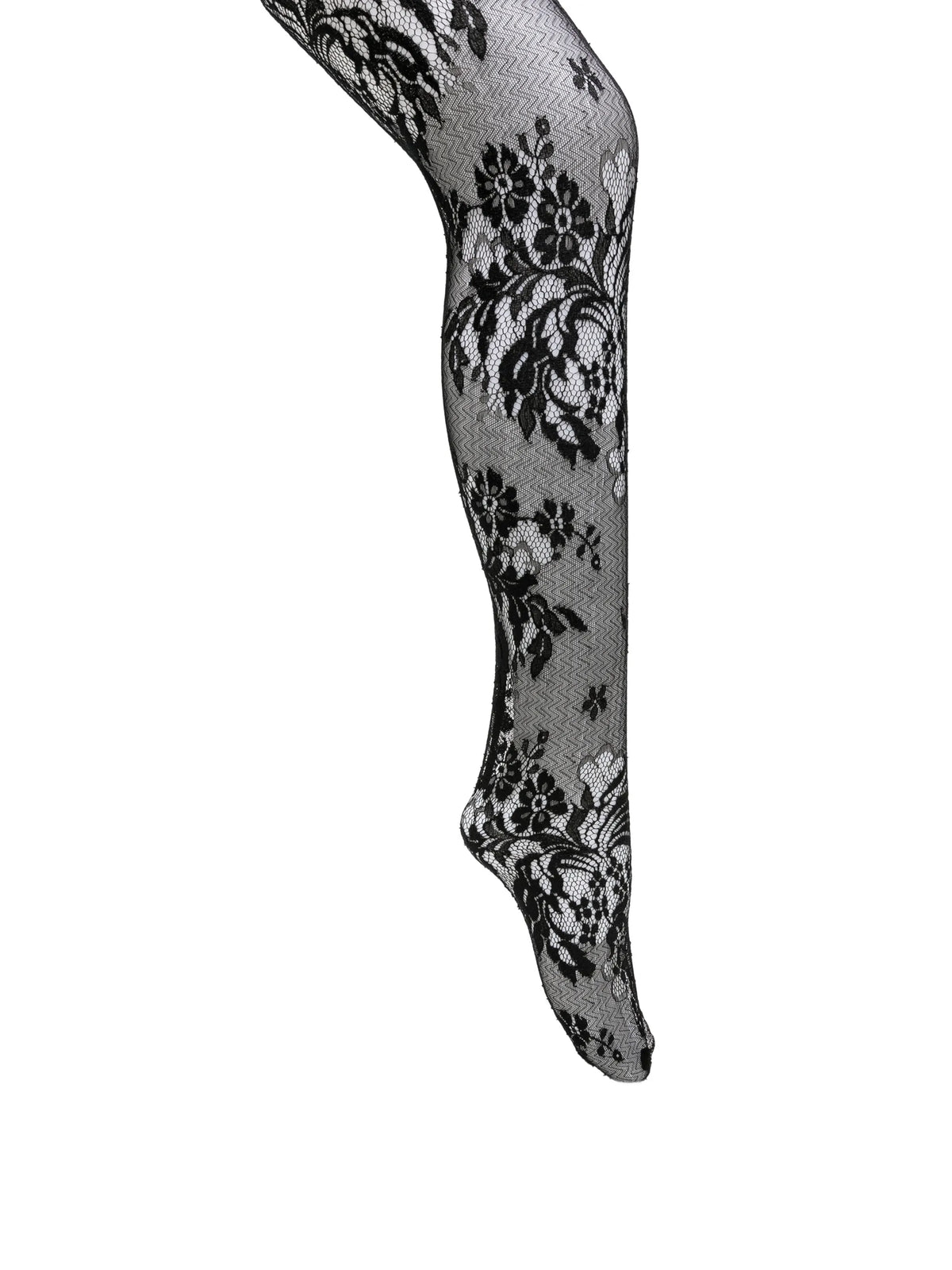 floral-lace tights