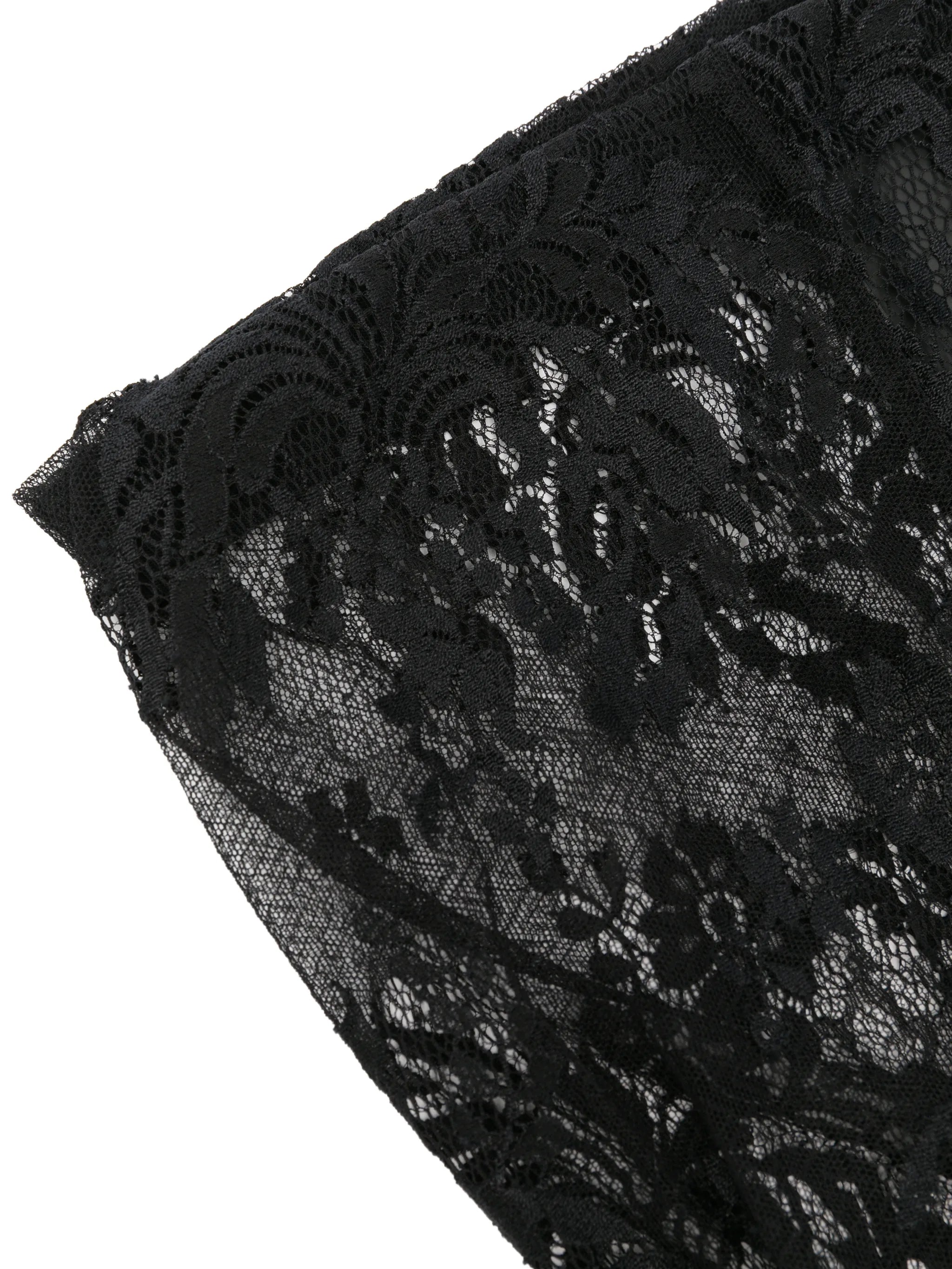 floral-lace tights