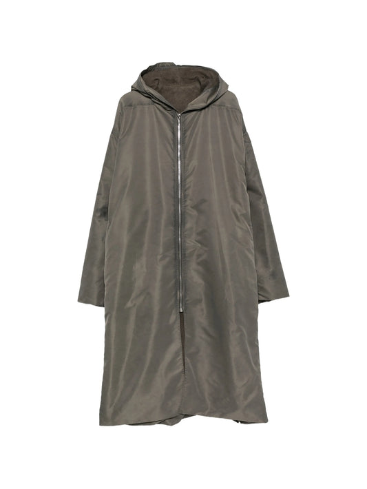 hooded zip-up coat