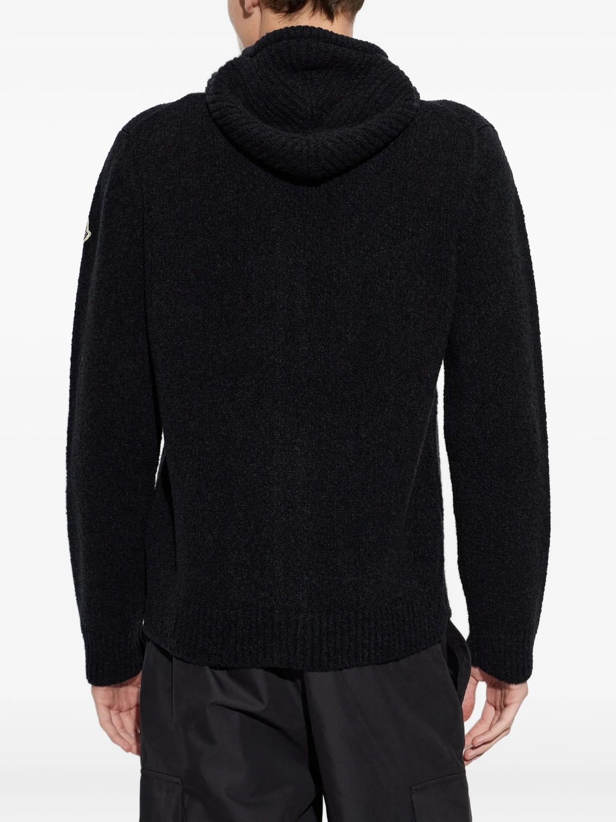 hooded zip-up cardigan