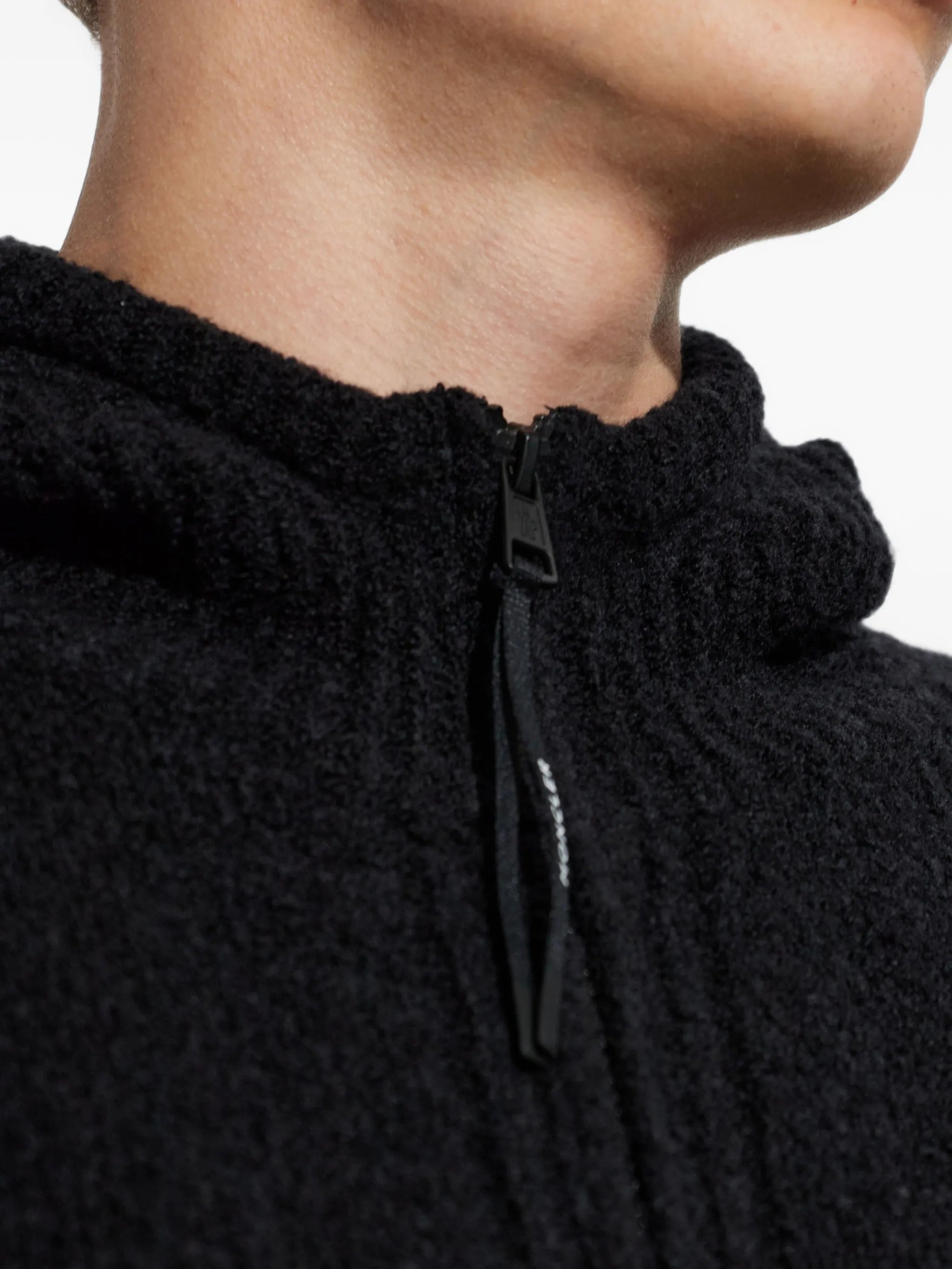 hooded zip-up cardigan