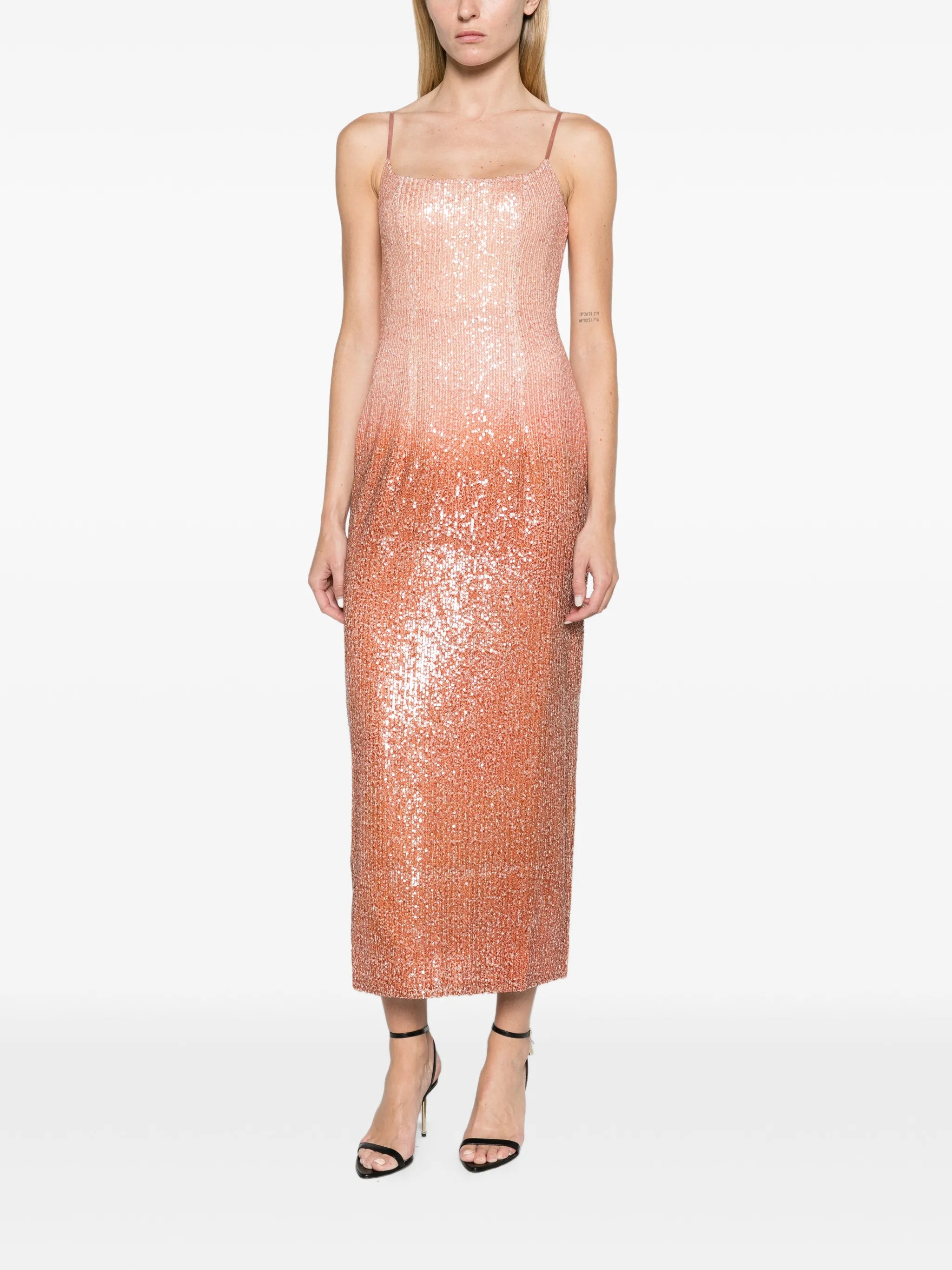 ombre Vionara sequin midi dress