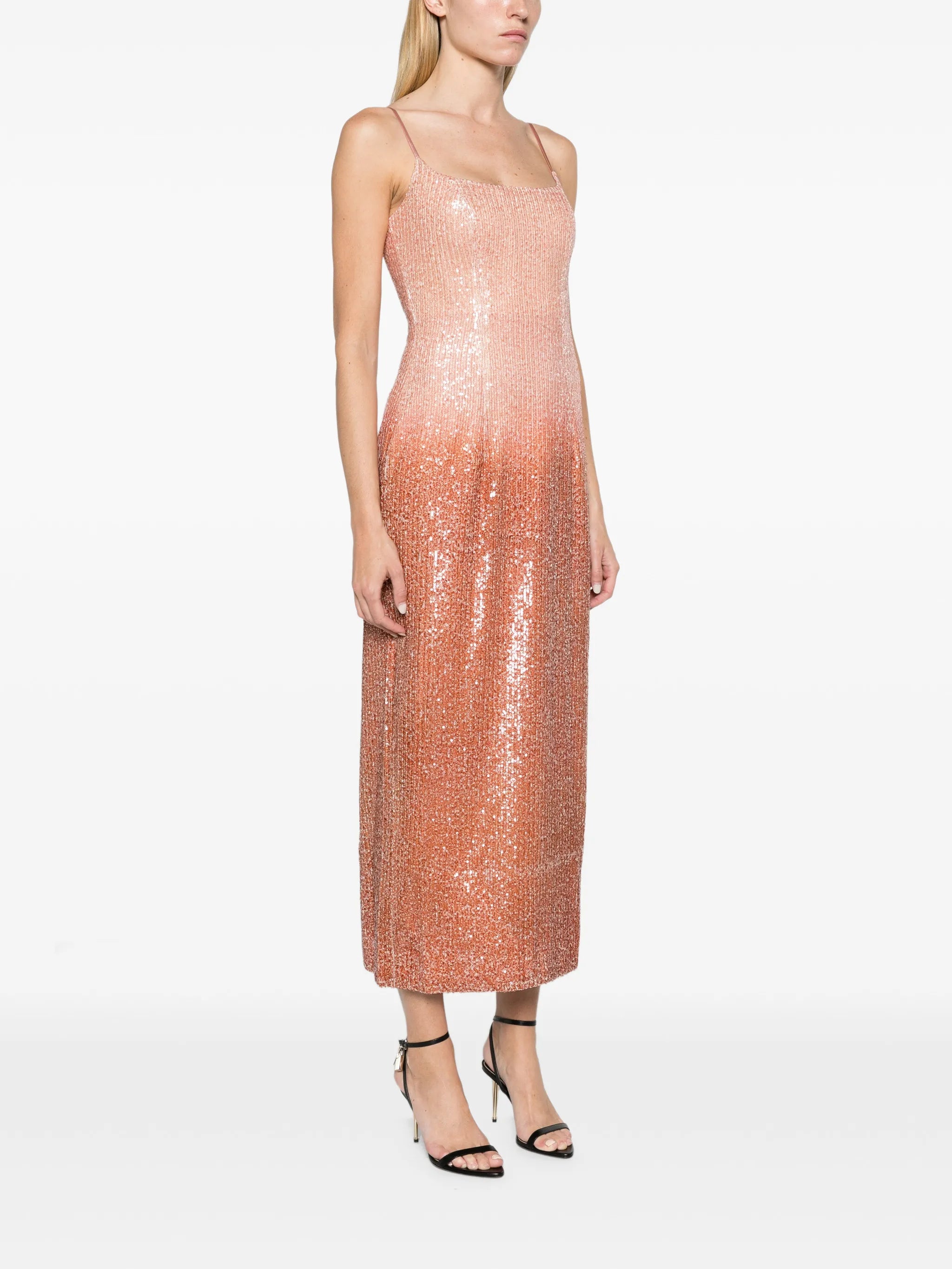 ombre Vionara sequin midi dress
