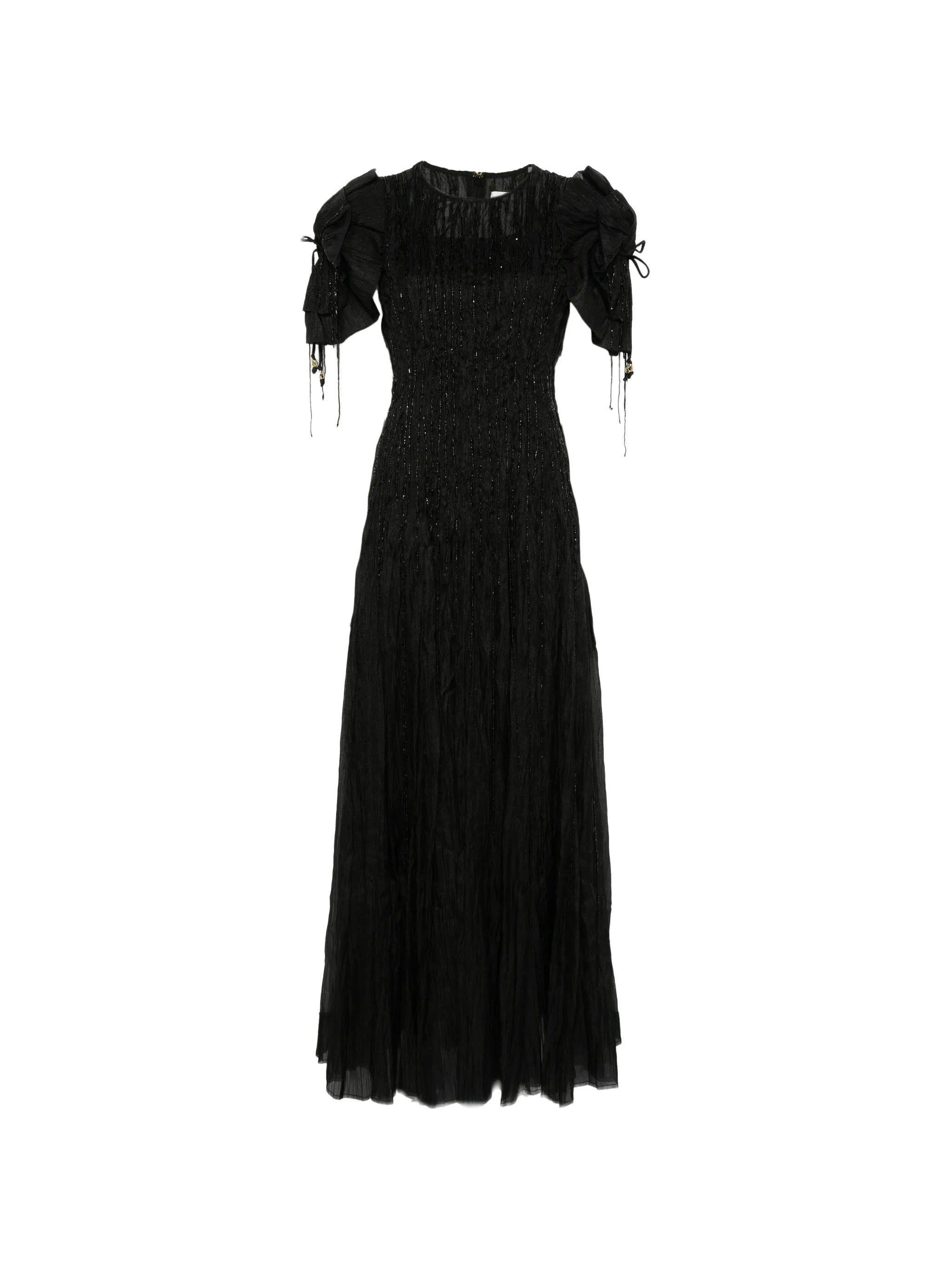 Hazel embellished pleated maxi dress