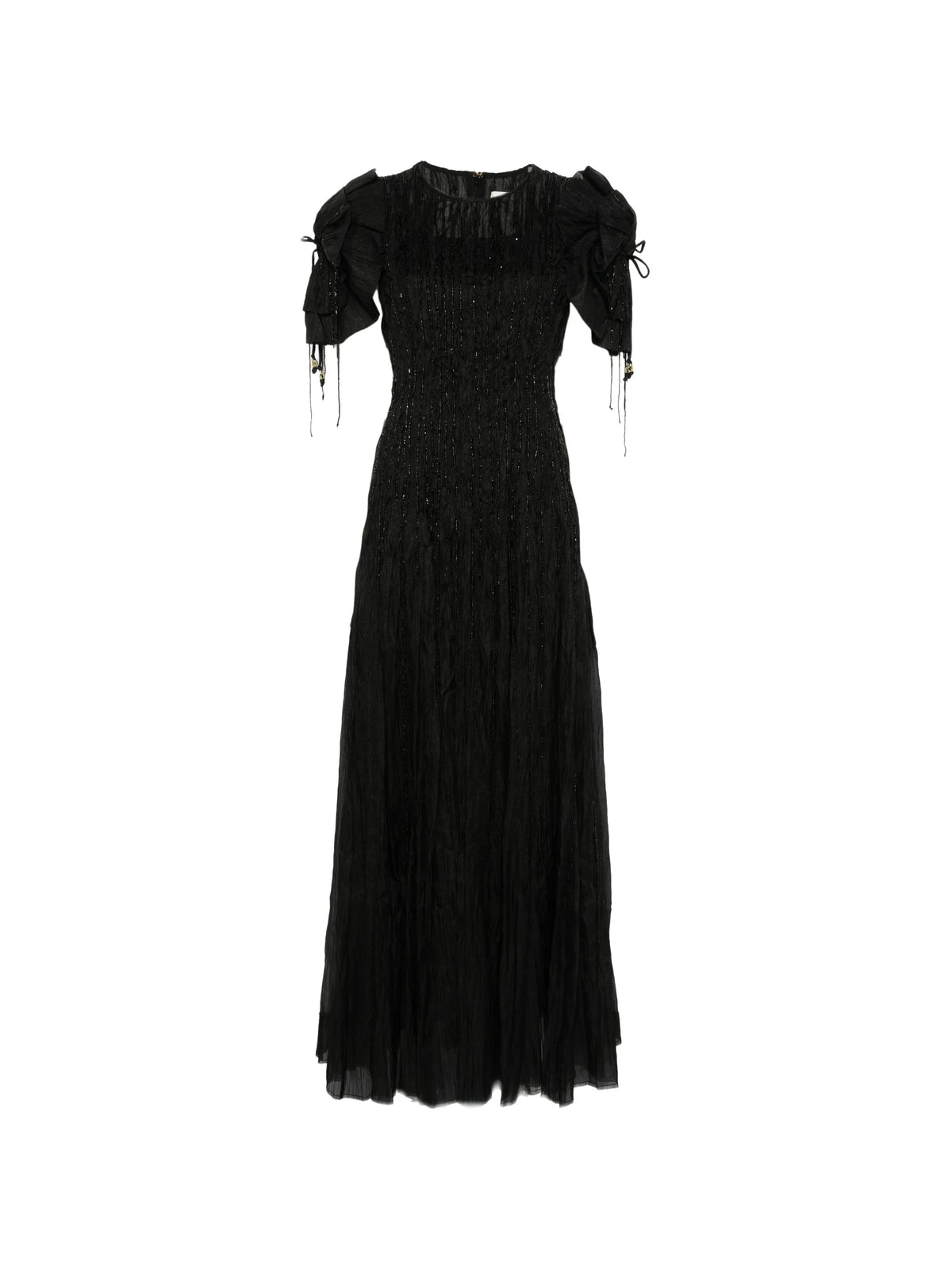 Hazel embellished pleated maxi dress