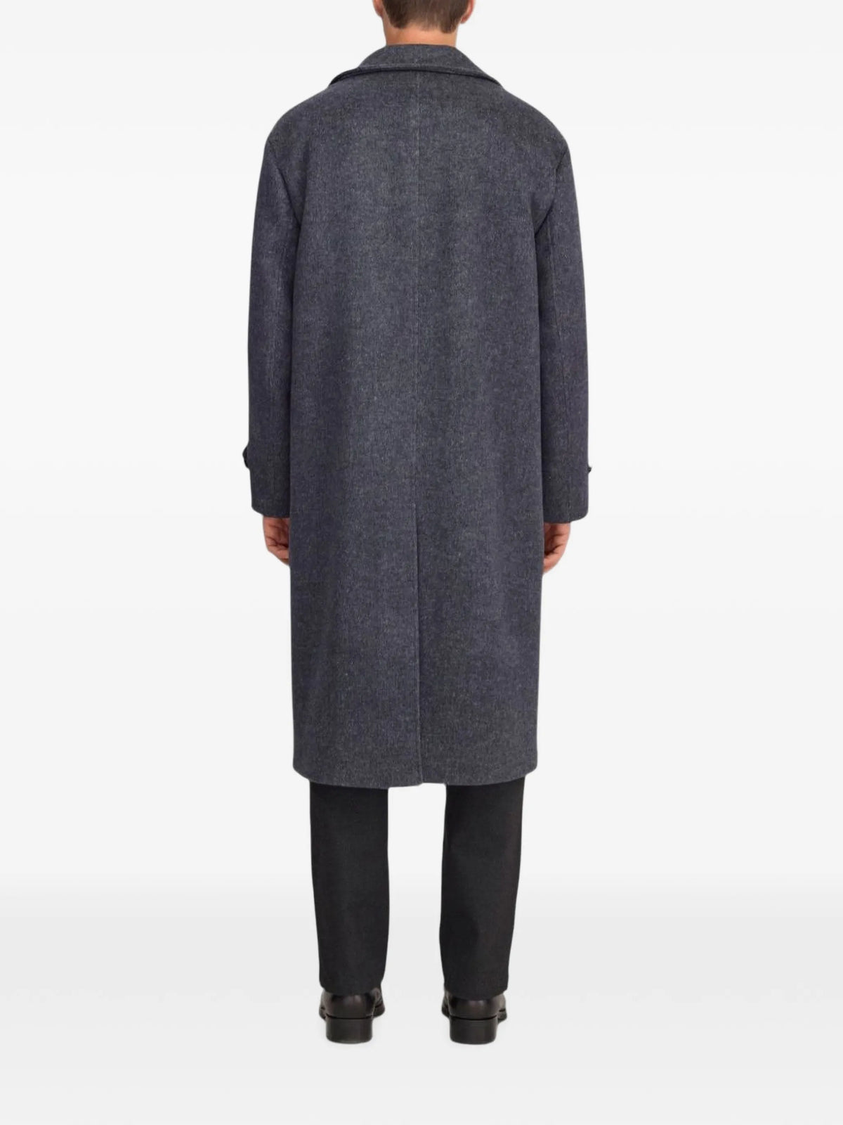 throat-latch single-breasted coat