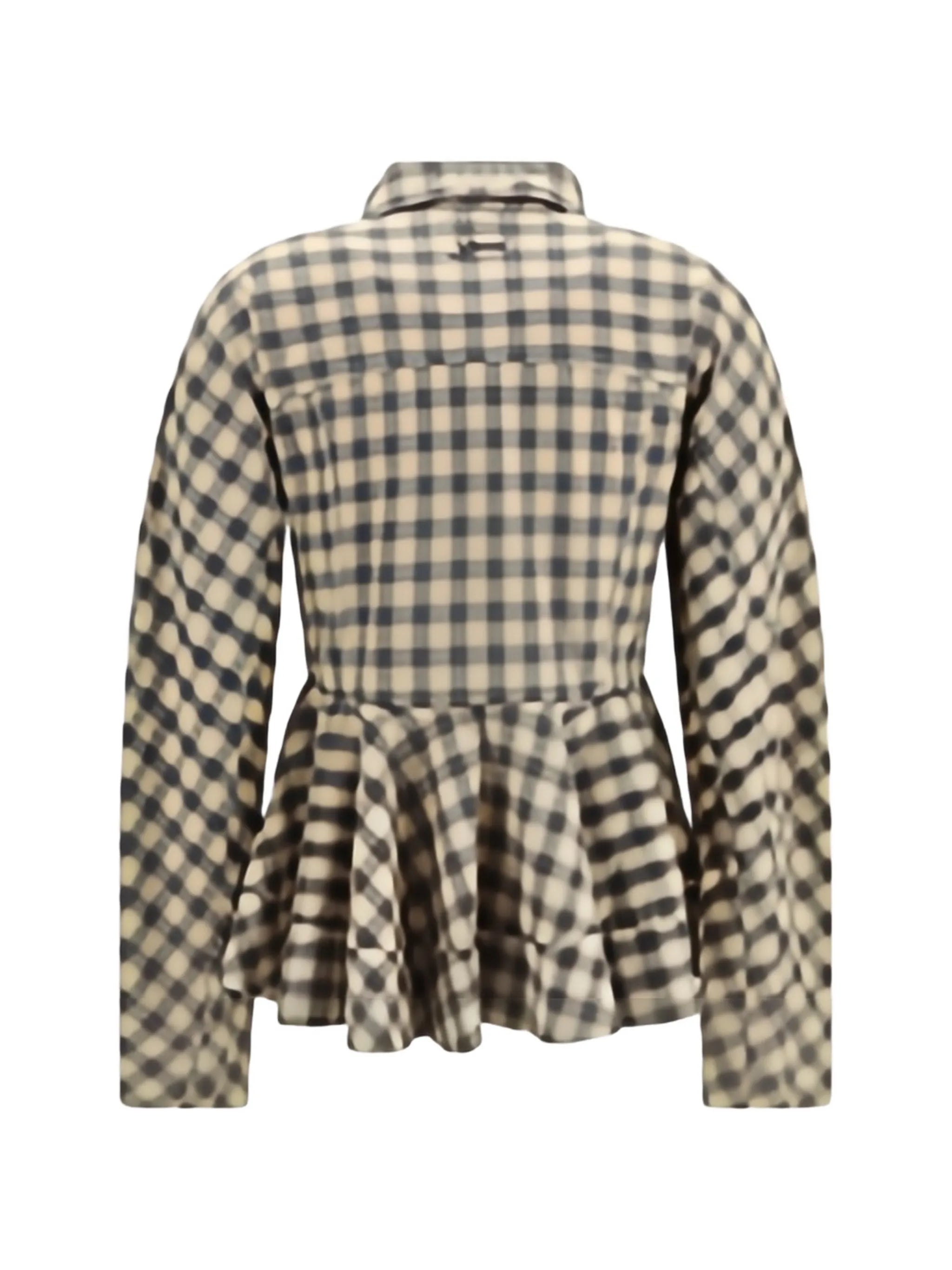 check peplum shirt