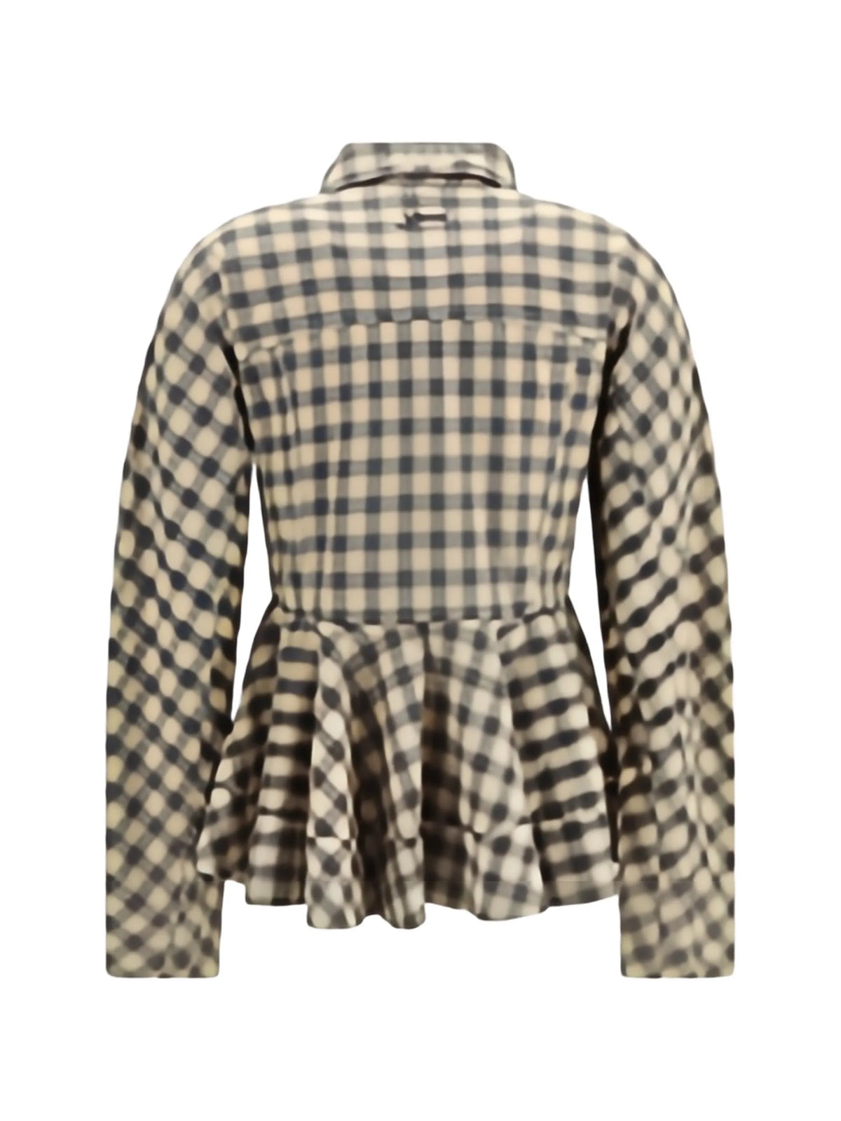 check peplum shirt