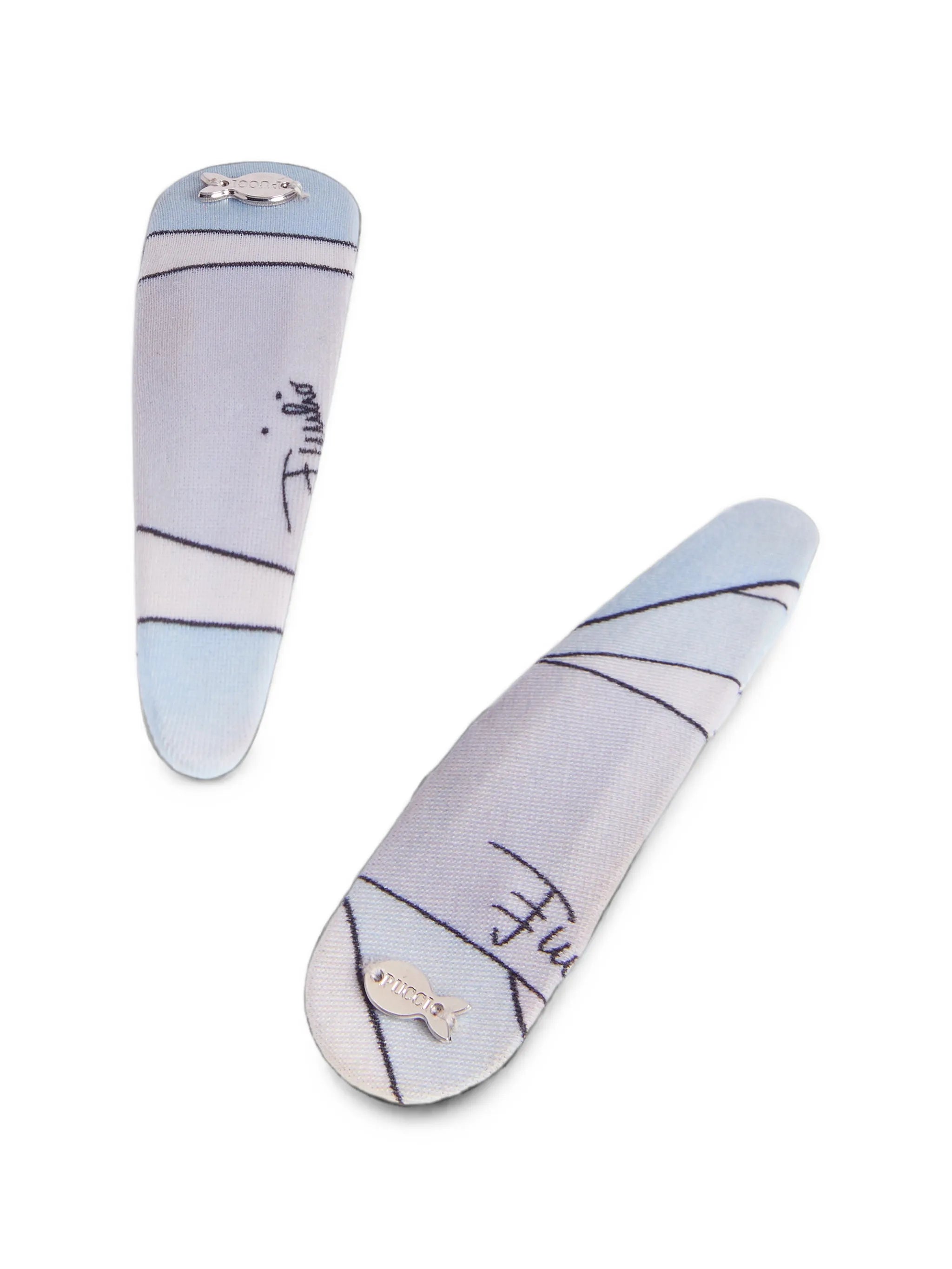 Marmo print hair clip set