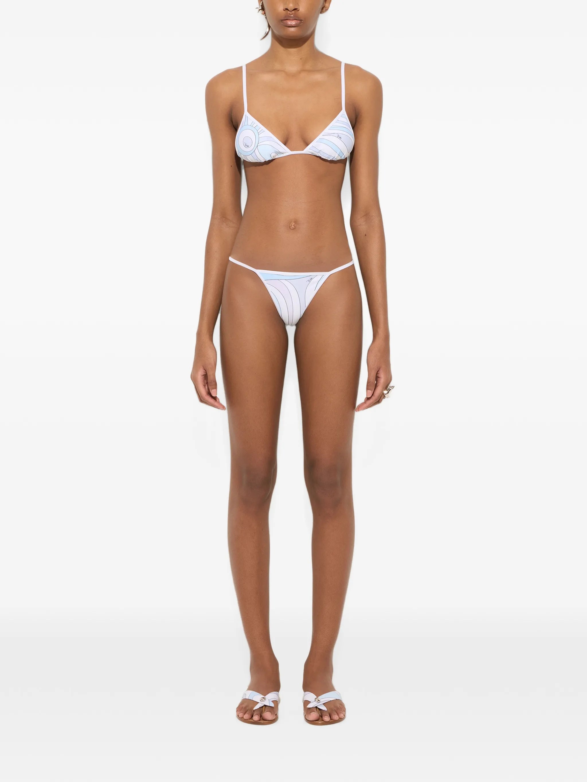 Marmo-print bikini bottoms