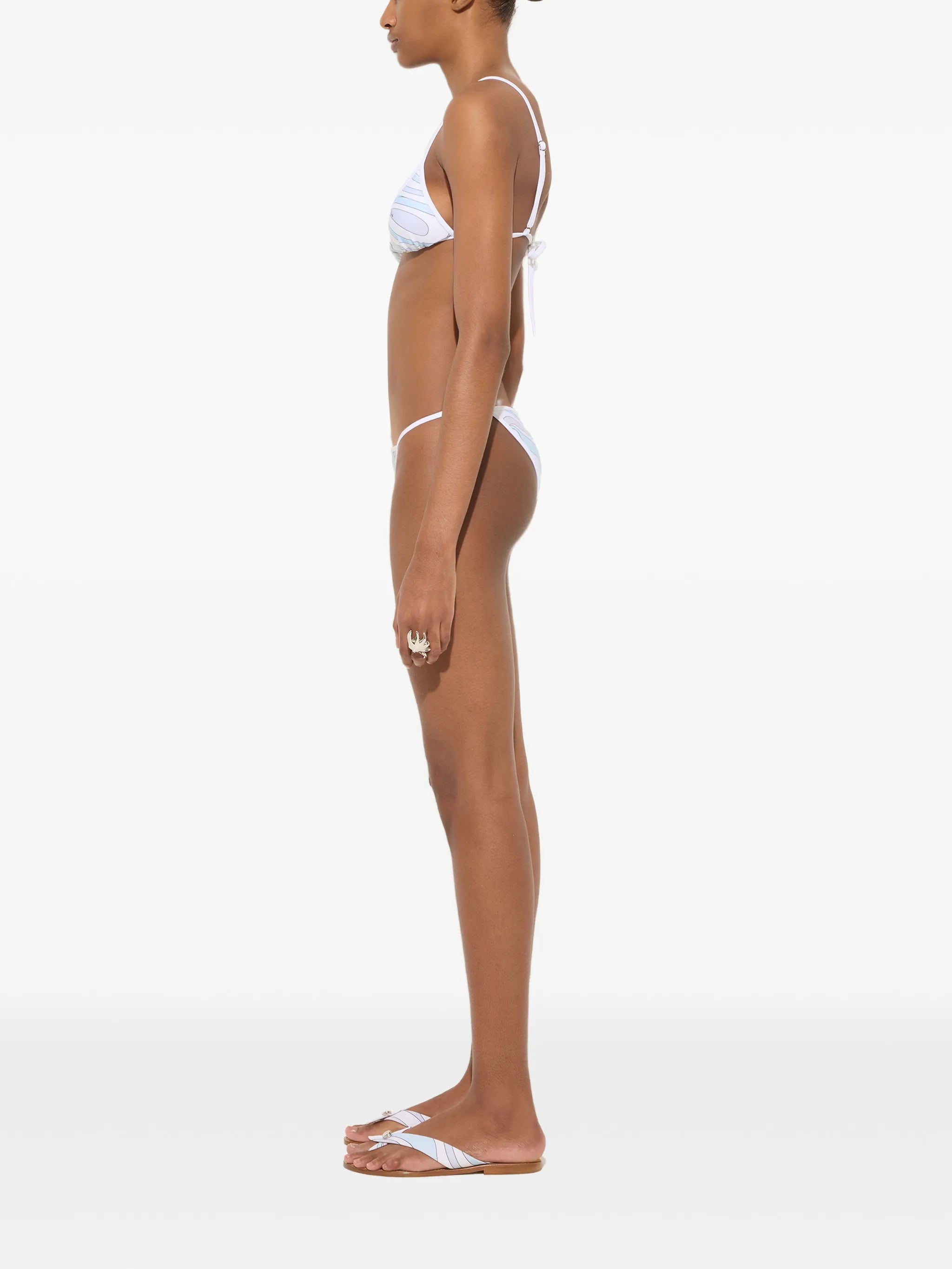 Marmo-print bikini bottoms