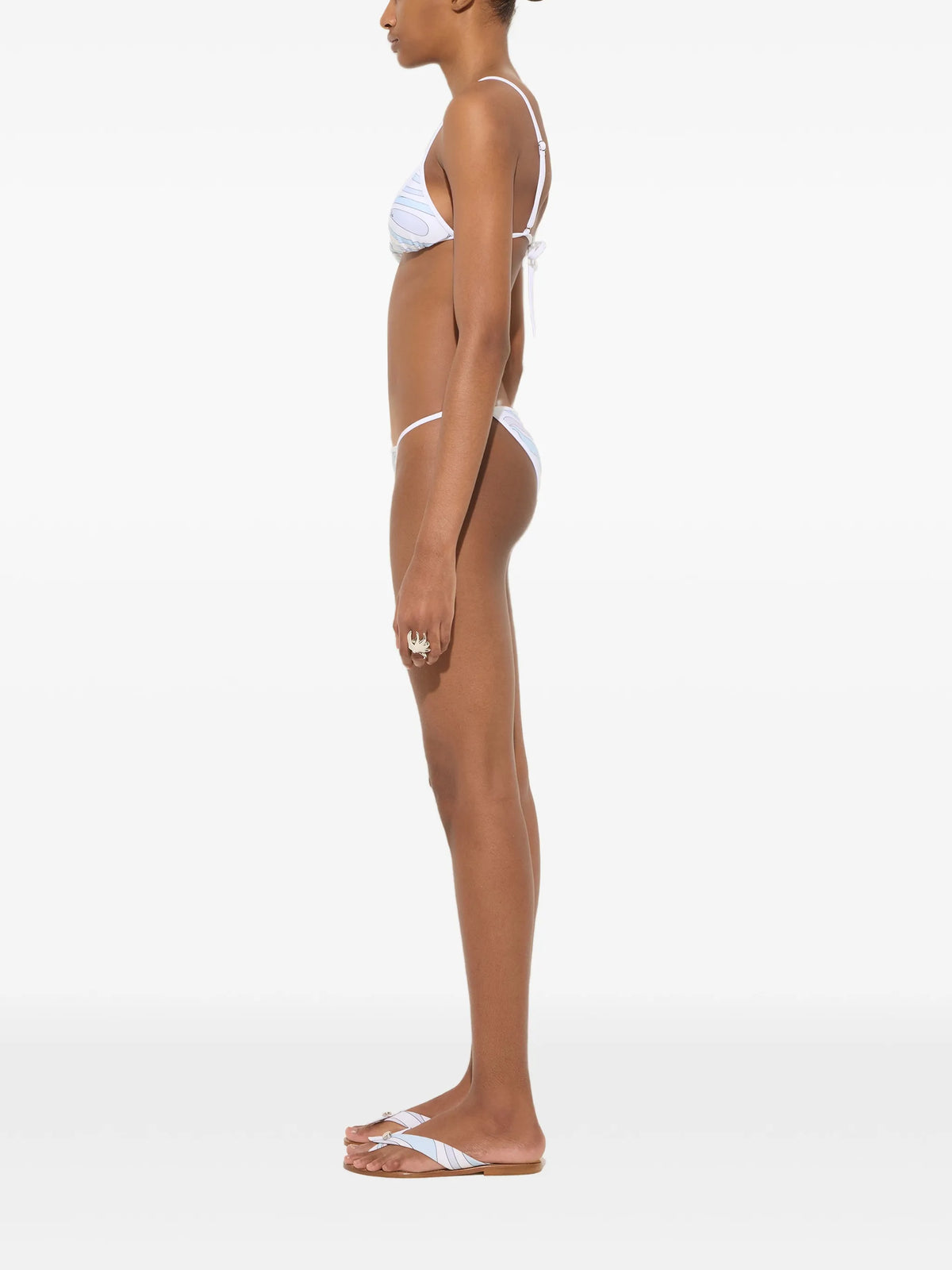 Marmo-print bikini bottoms