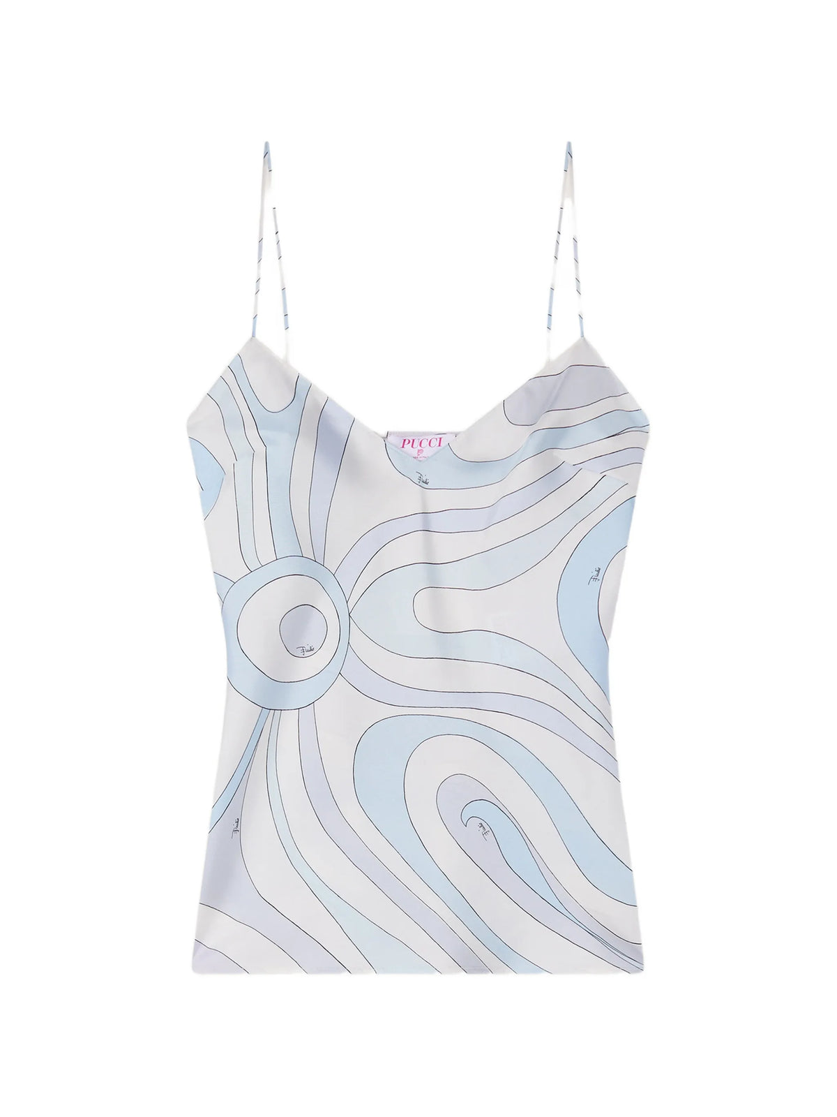 Marmo-print silk top