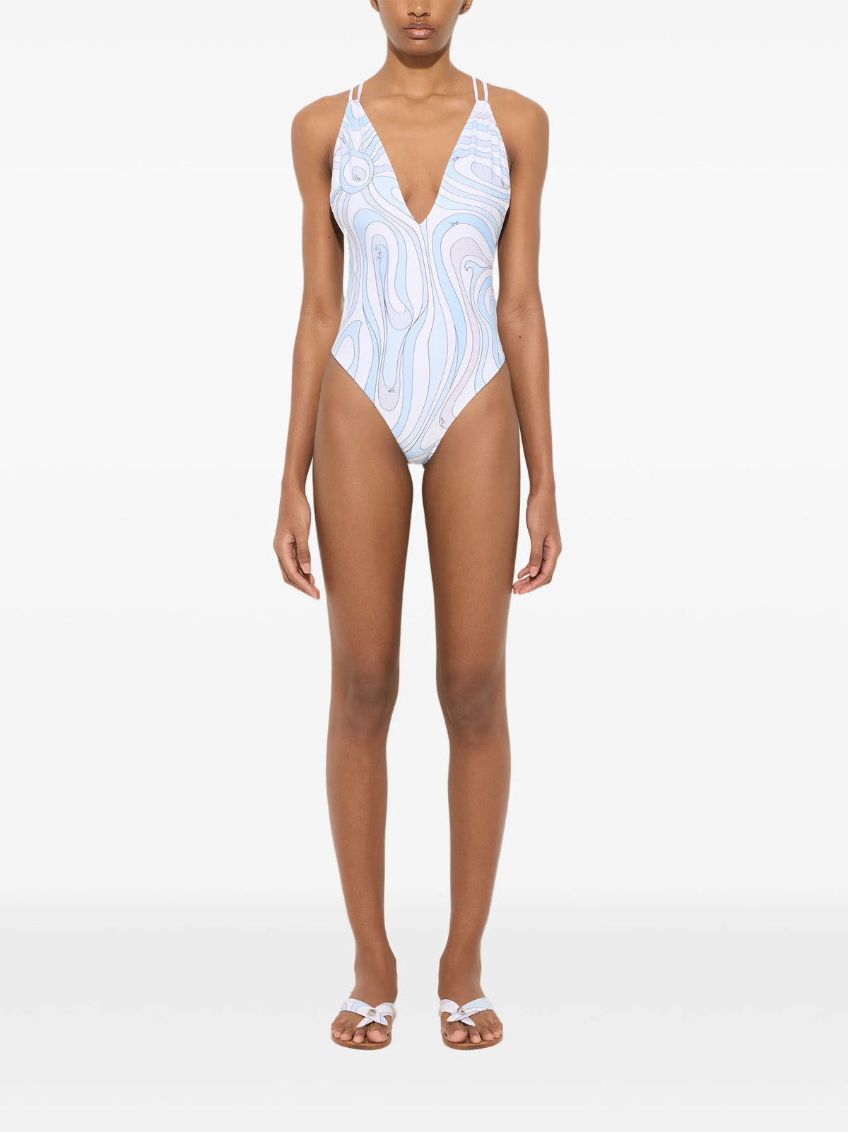 Marmo-print swimsuit