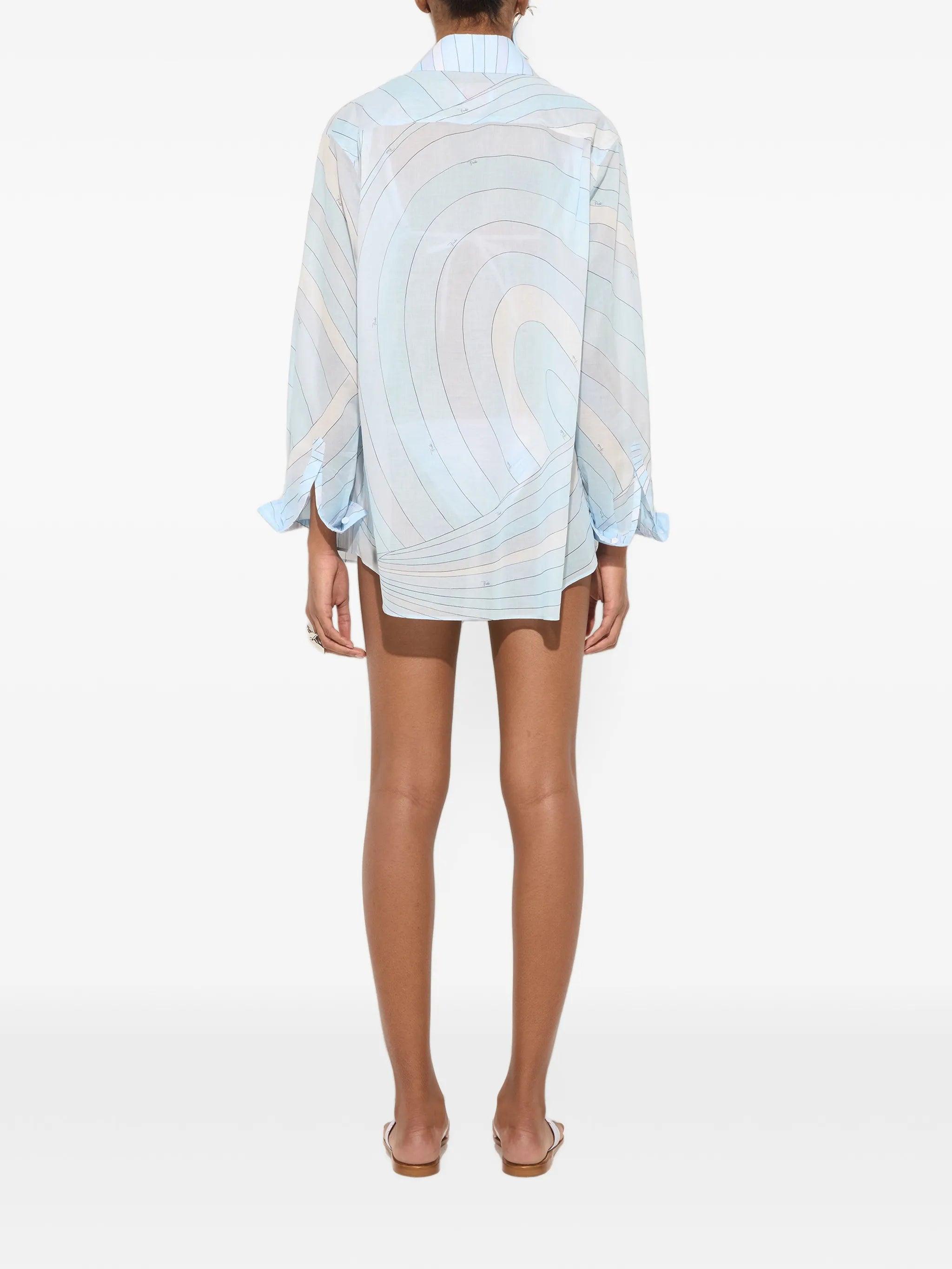 Iride print muslin shirt