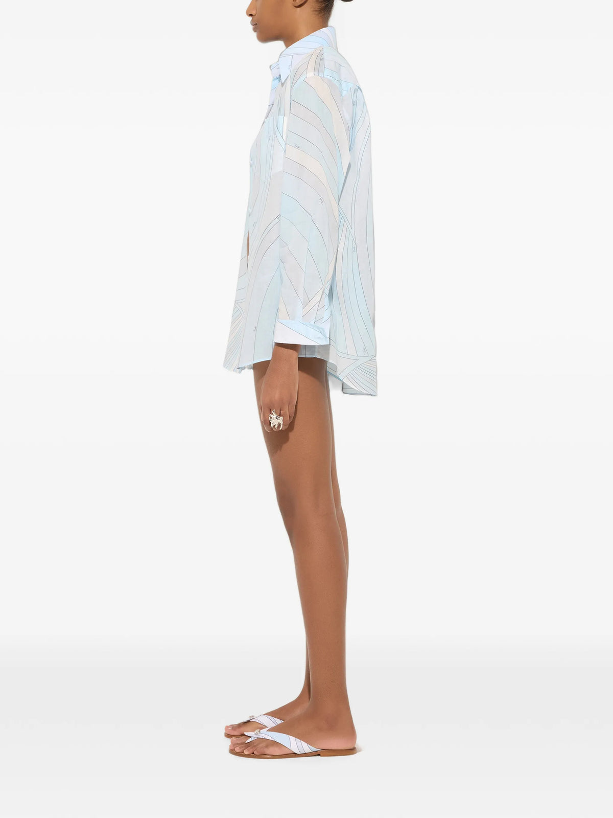 Iride print muslin shirt
