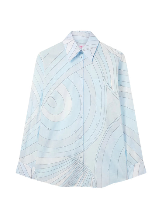 Iride print muslin shirt